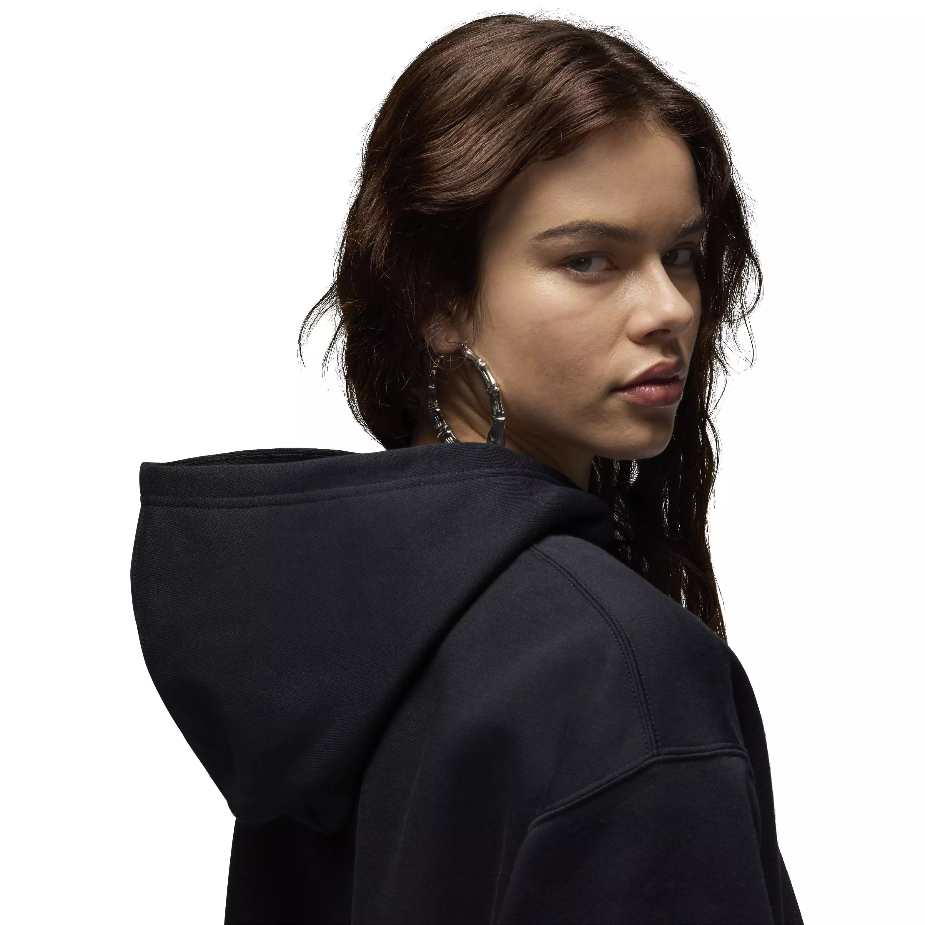 Jordan Women's Brooklyn Fleece Pullover Hoodie - BLACK