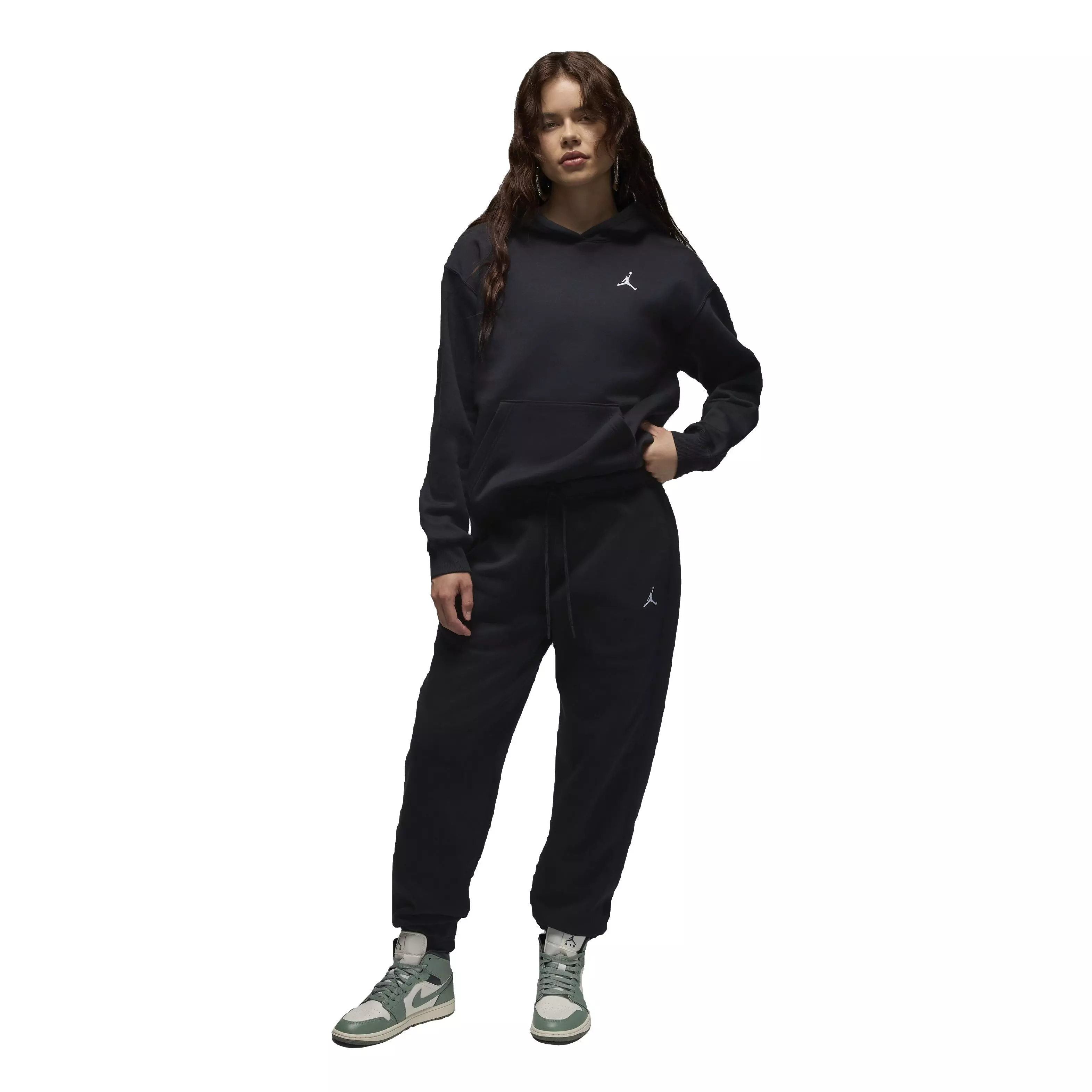 Jordan Women's Brooklyn Pullover Fleece Hoodie - BLACK