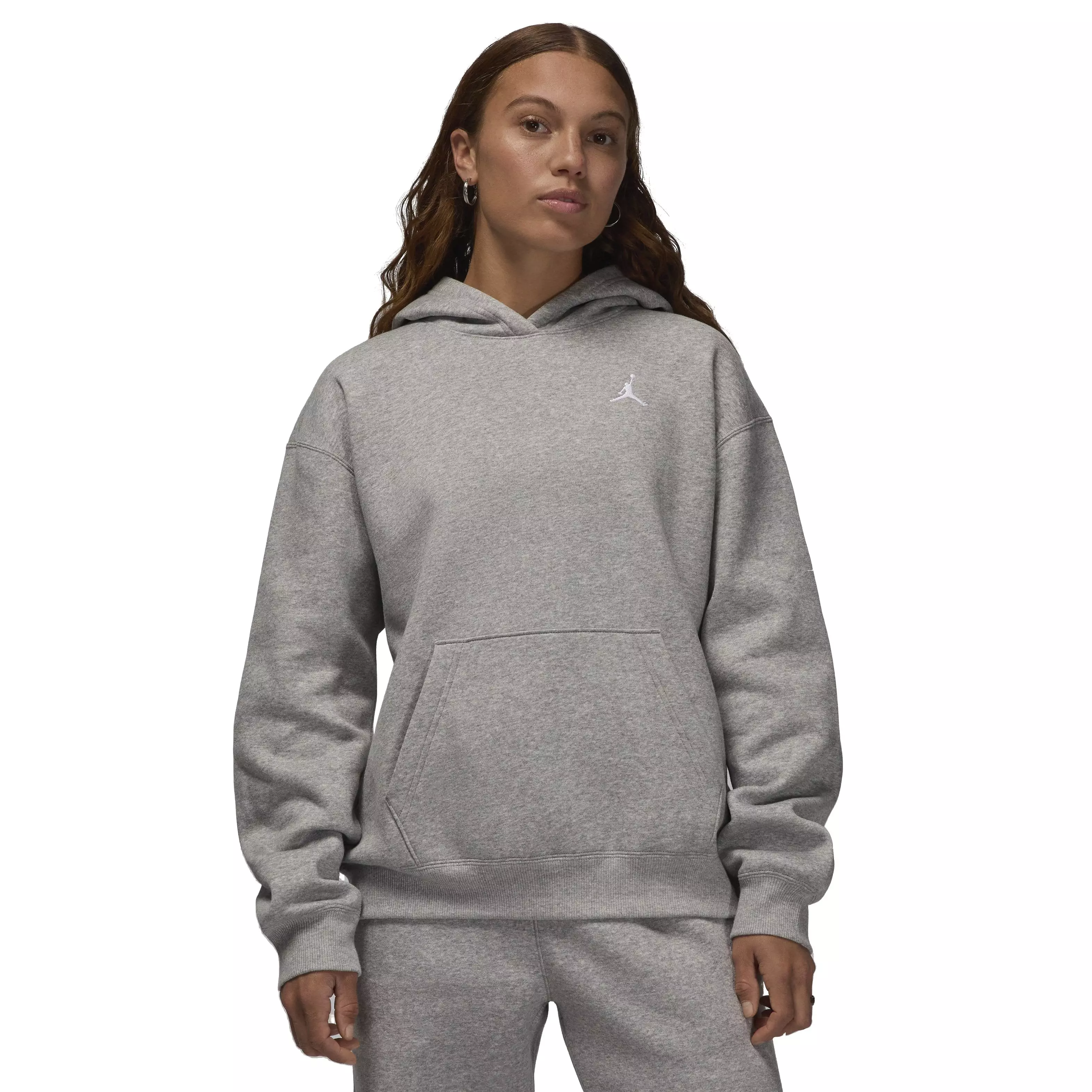 Jordan Women's Brooklyn Fleece Pullover Hoodie - GREY