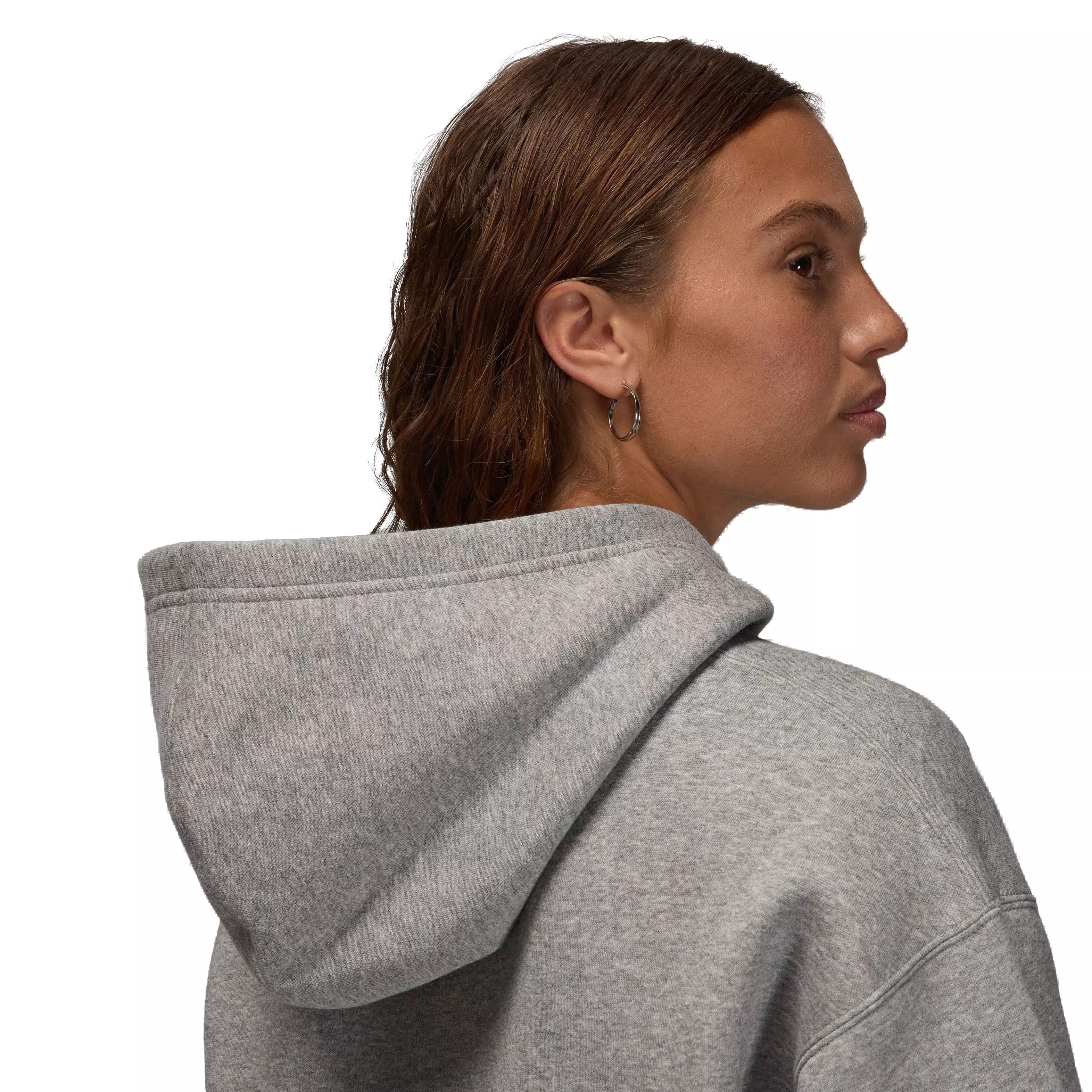 Jordan Women's Brooklyn Fleece Pullover Hoodie - GREY