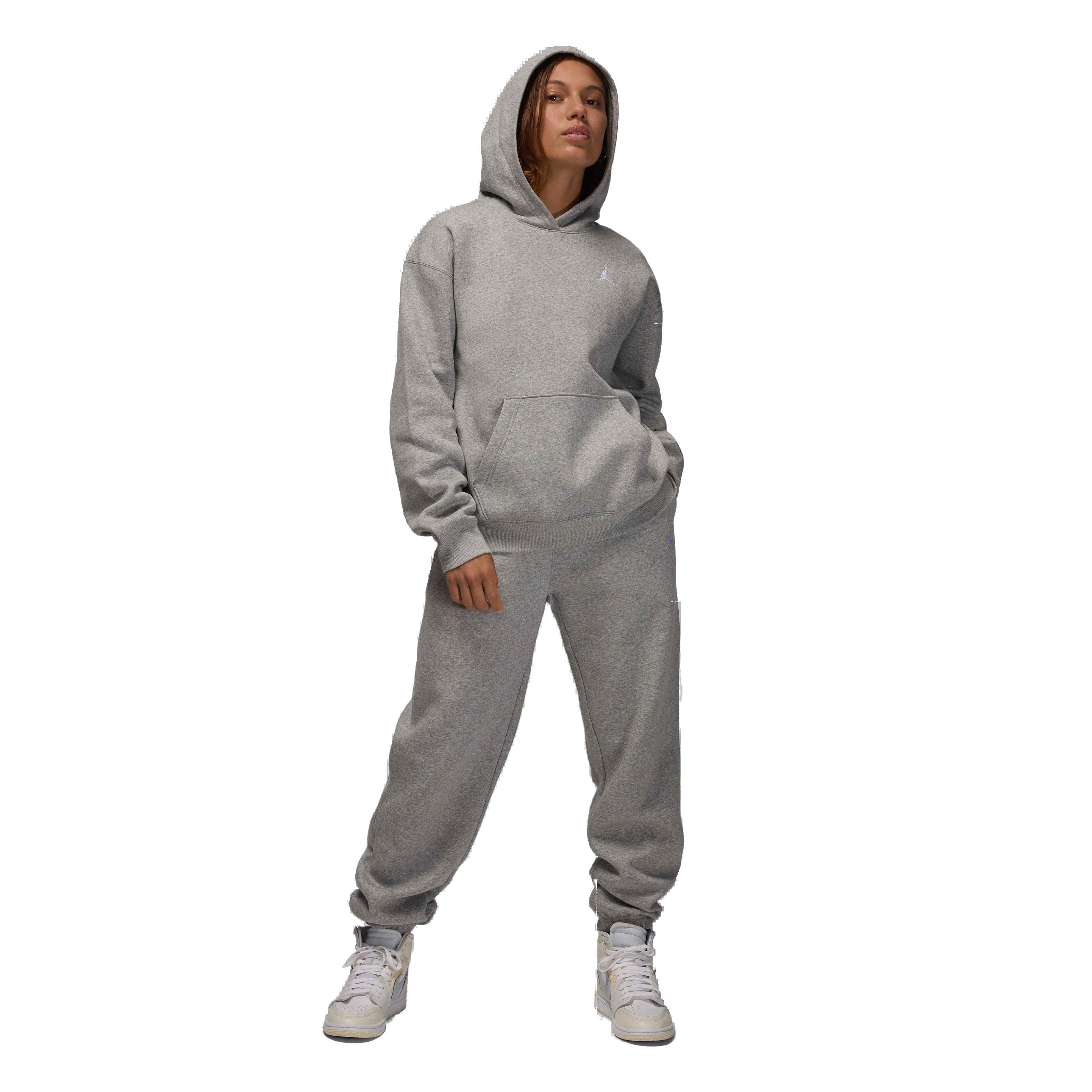 Jordan Women's Brooklyn Fleece Pullover Hoodie - GREY Thumbnail View 7