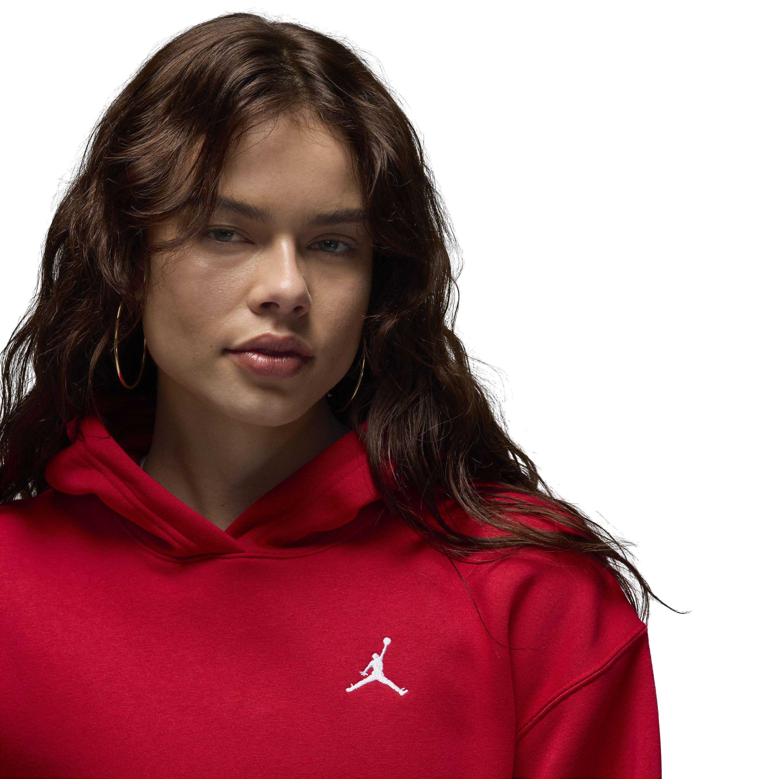 Jordan Women's Brooklyn Fleece Pullover Hoodie - RED Thumbnail View 3