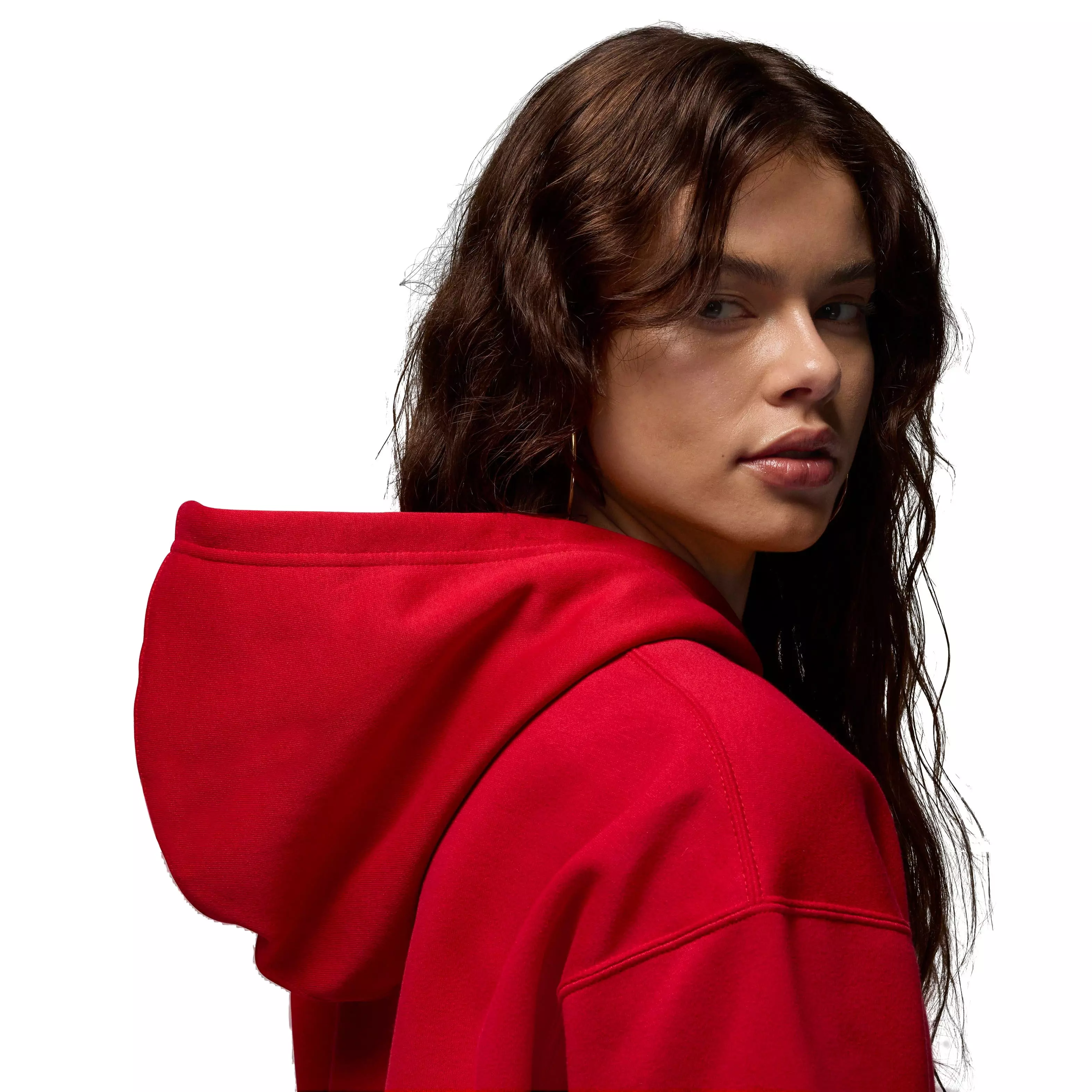 Jordan Women's Brooklyn Fleece Pullover Hoodie - RED