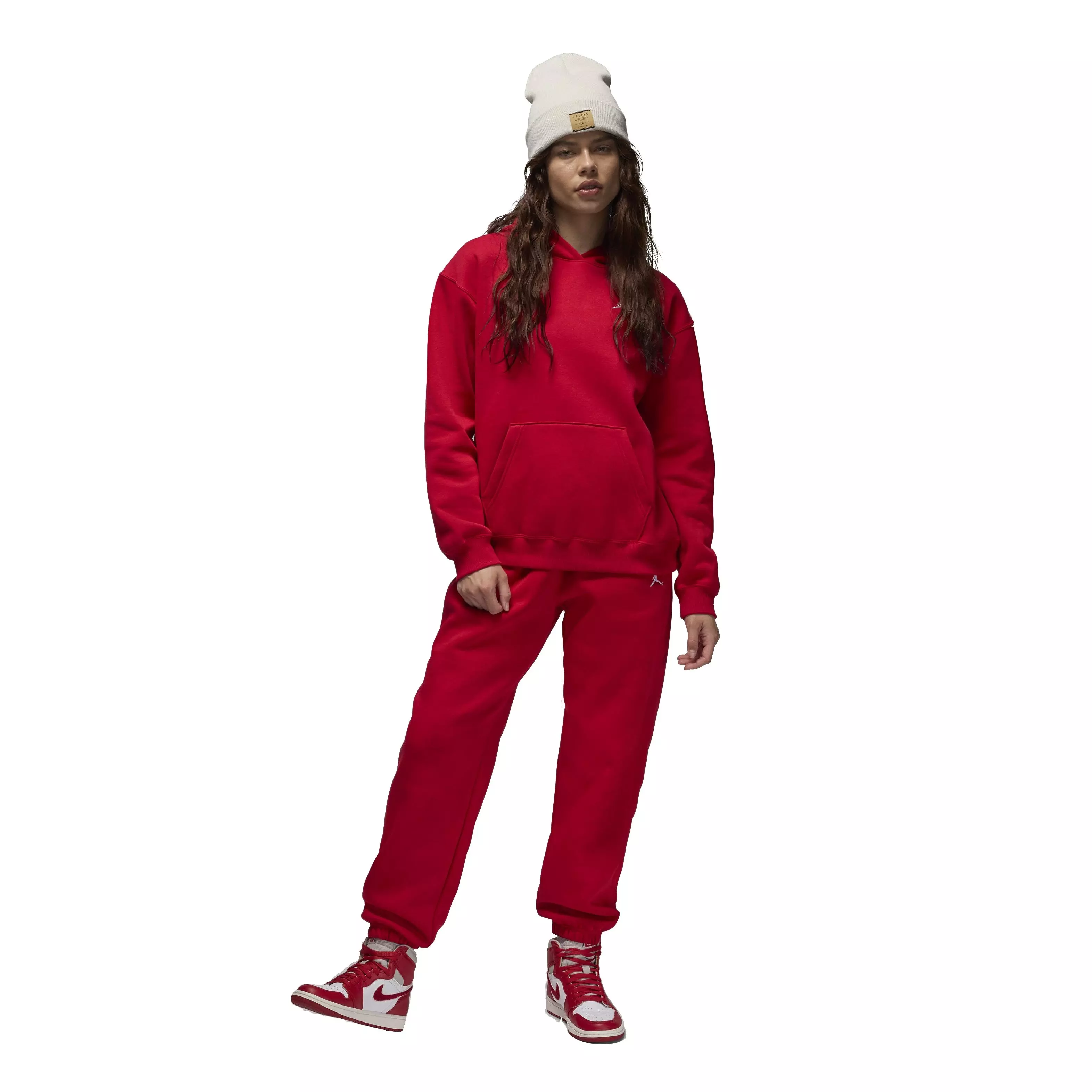 Jordan Women's Brooklyn Pullover Fleece Hoodie - RED