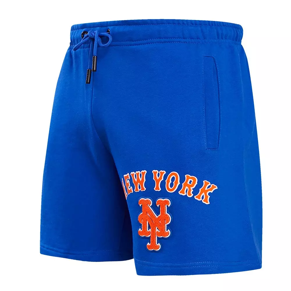 Pro Standard Men's MLB New York Mets Bristle Fleece Shorts - Royal - ROYAL