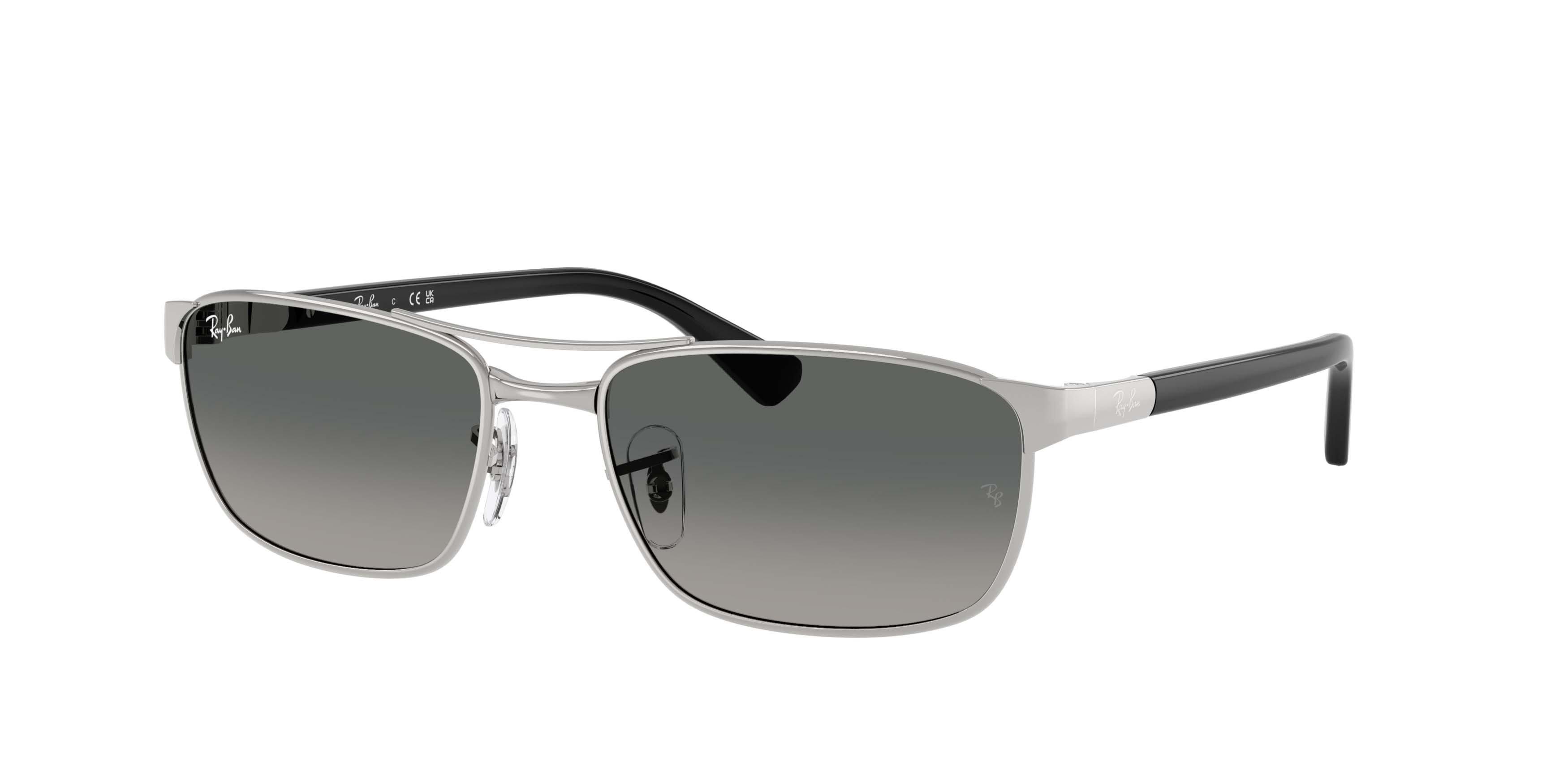 Ray-Ban RB3778 Grey Gradient Sunglasses &ndash; Polished Silver - SILVER Thumbnail View 1