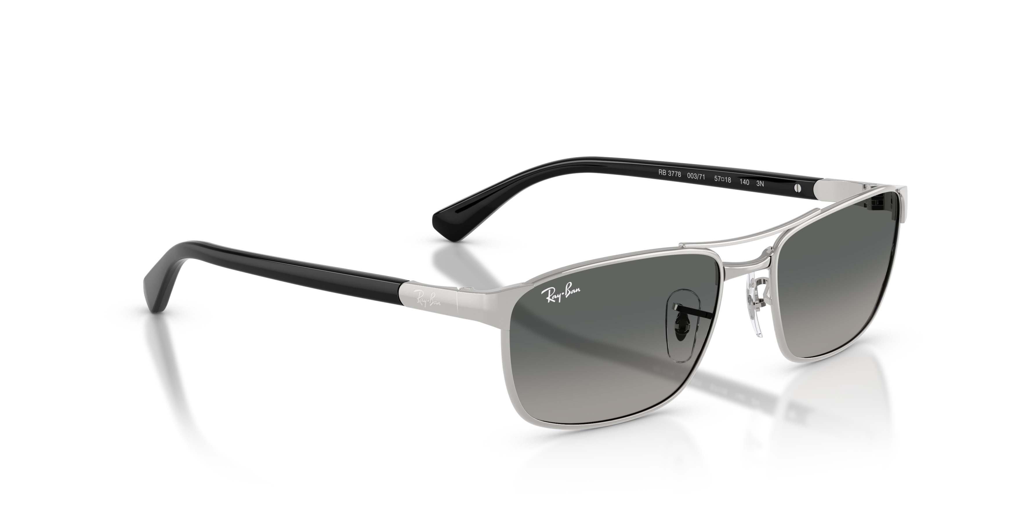 Ray-Ban RB3778 Grey Gradient Sunglasses &ndash; Polished Silver - SILVER Thumbnail View 3