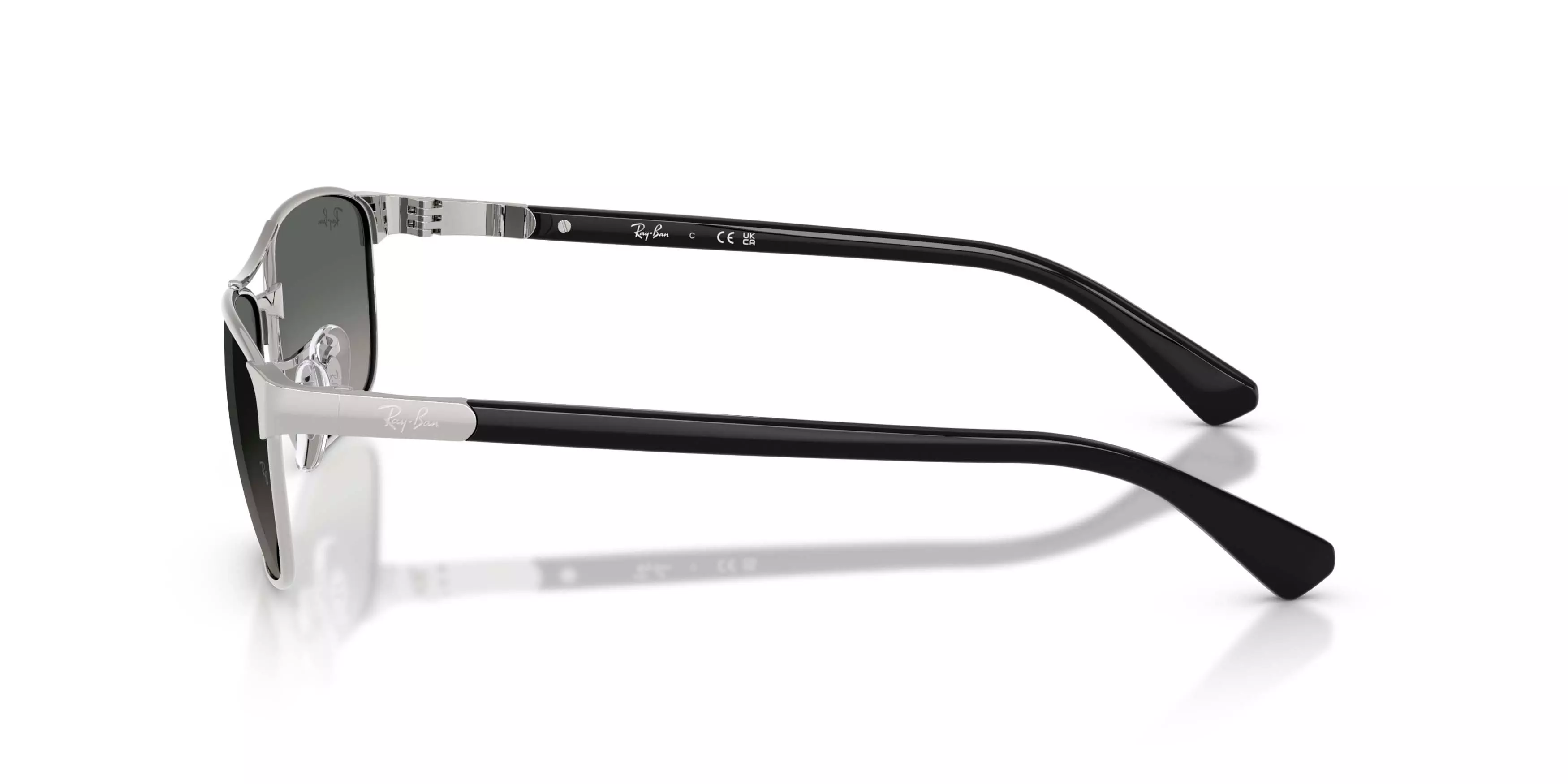 Ray-Ban RB3778 Grey Gradient Sunglasses &ndash; Polished Silver - SILVER