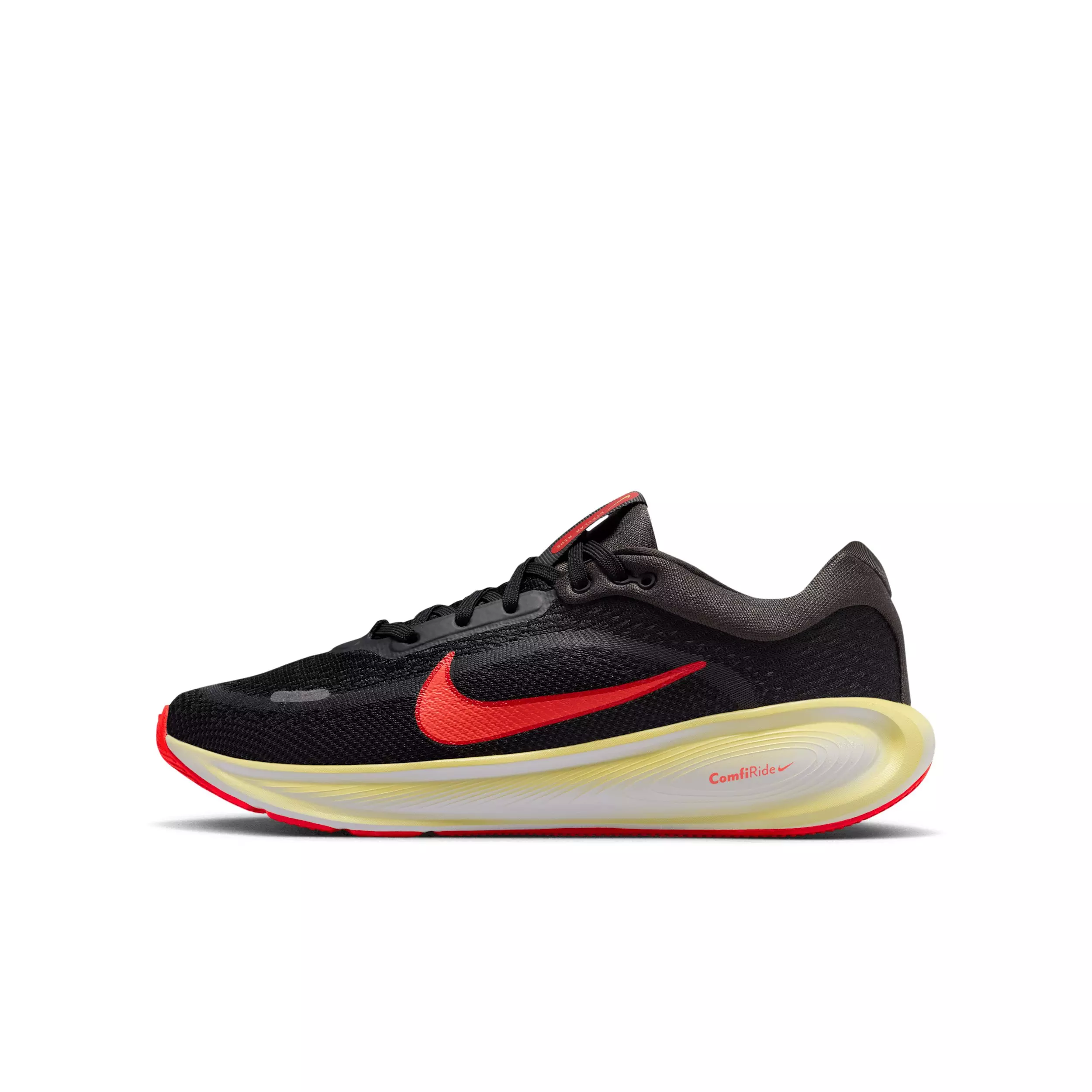 Nike Stellar Ride "Black/Medium Ash/Light Crimson/Bright Crimson" Grade School Boys' Running Shoe - BLACK/MD ASH/LT CRIMSON/CRIMSON