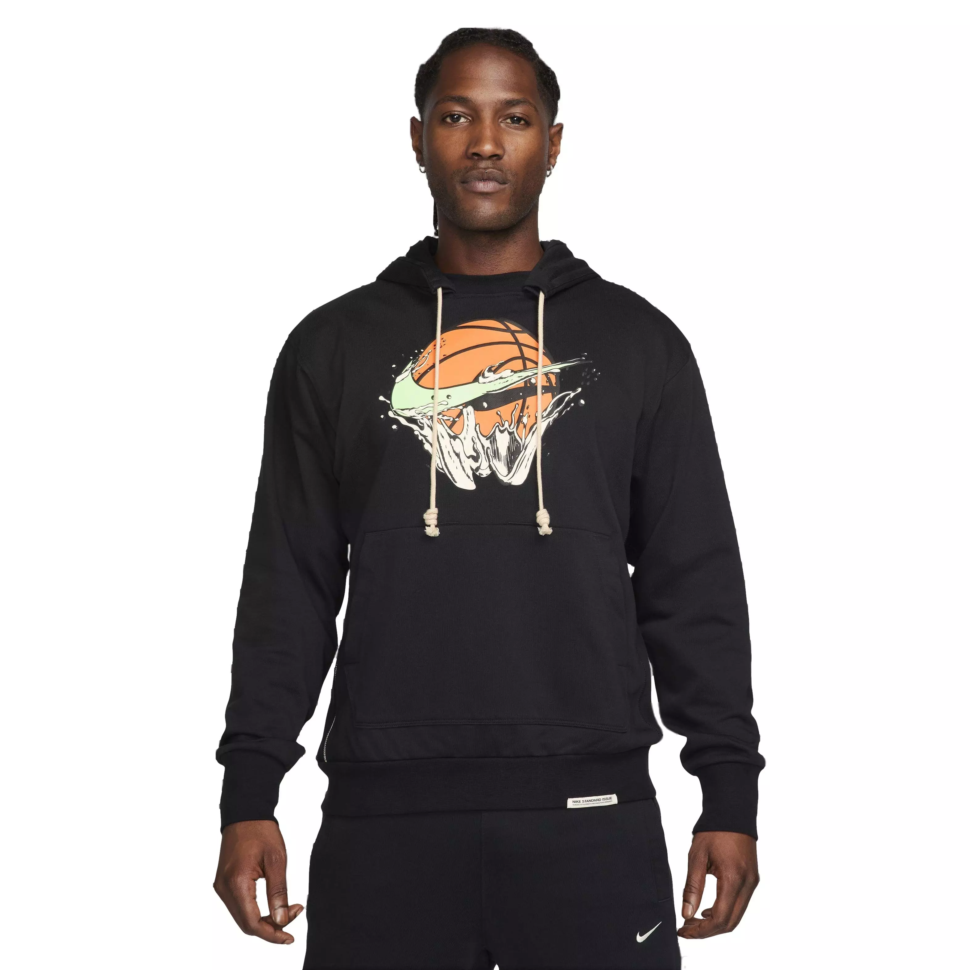 Nike Men's Dri-FIT Standard Issue Pullover Basketball Hoodie - BLACK