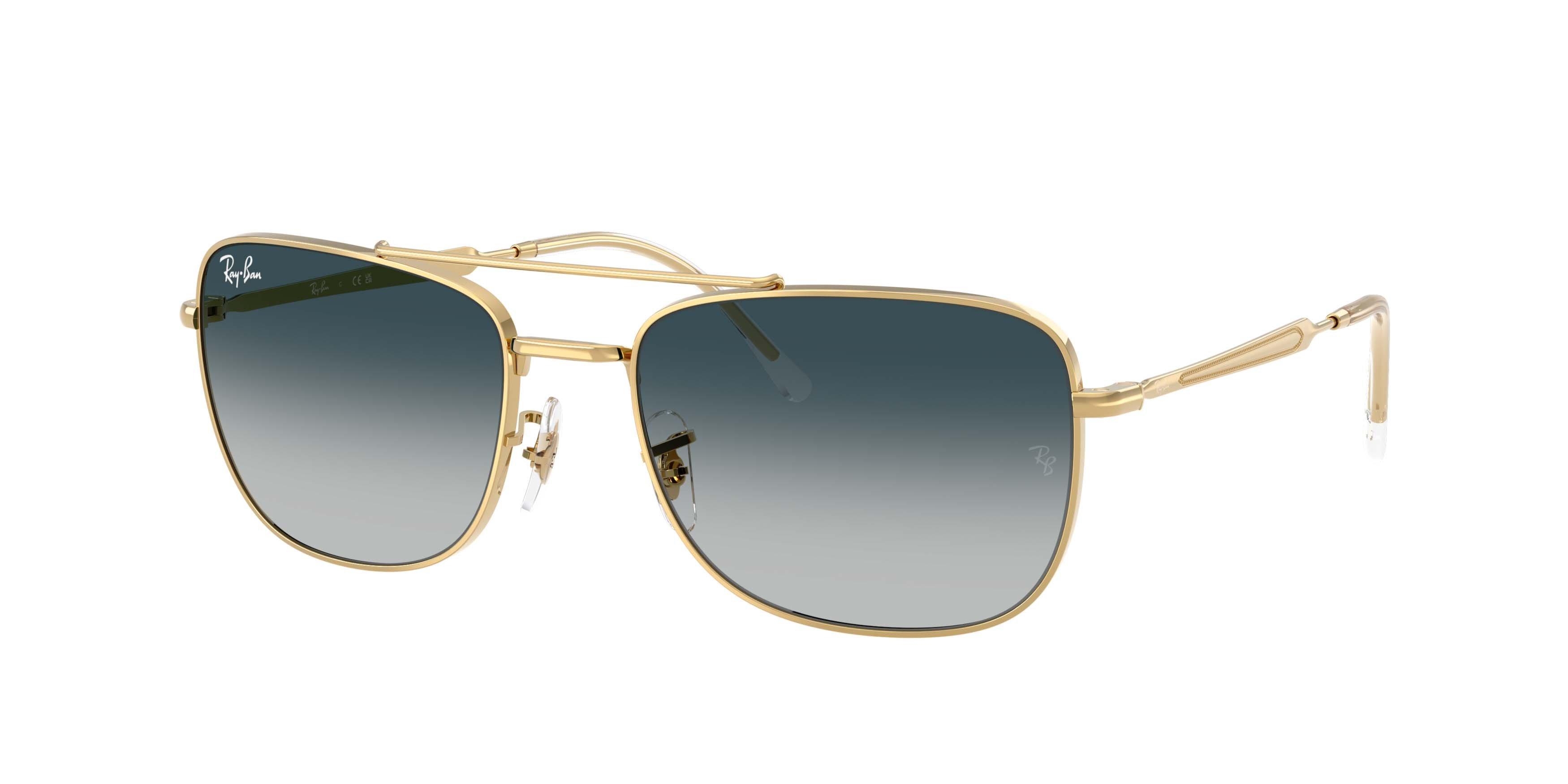 Ray-Ban RB3755 Grey Gradient Blu Sunglasses &ndash; Polished Arista Gold - GOLD Thumbnail View 1
