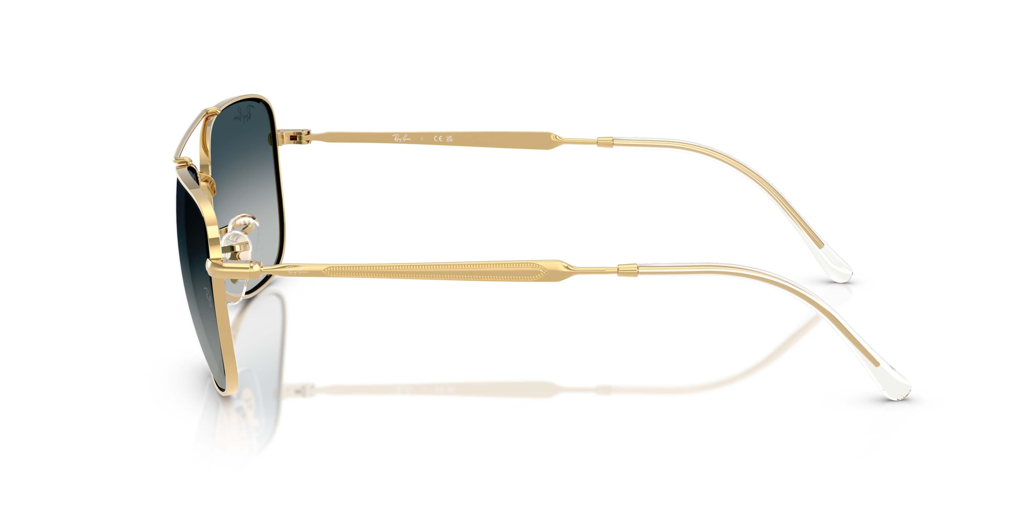 Ray-Ban RB3755 Grey Gradient Blu Sunglasses &ndash; Polished Arista Gold - GOLD Thumbnail View 6