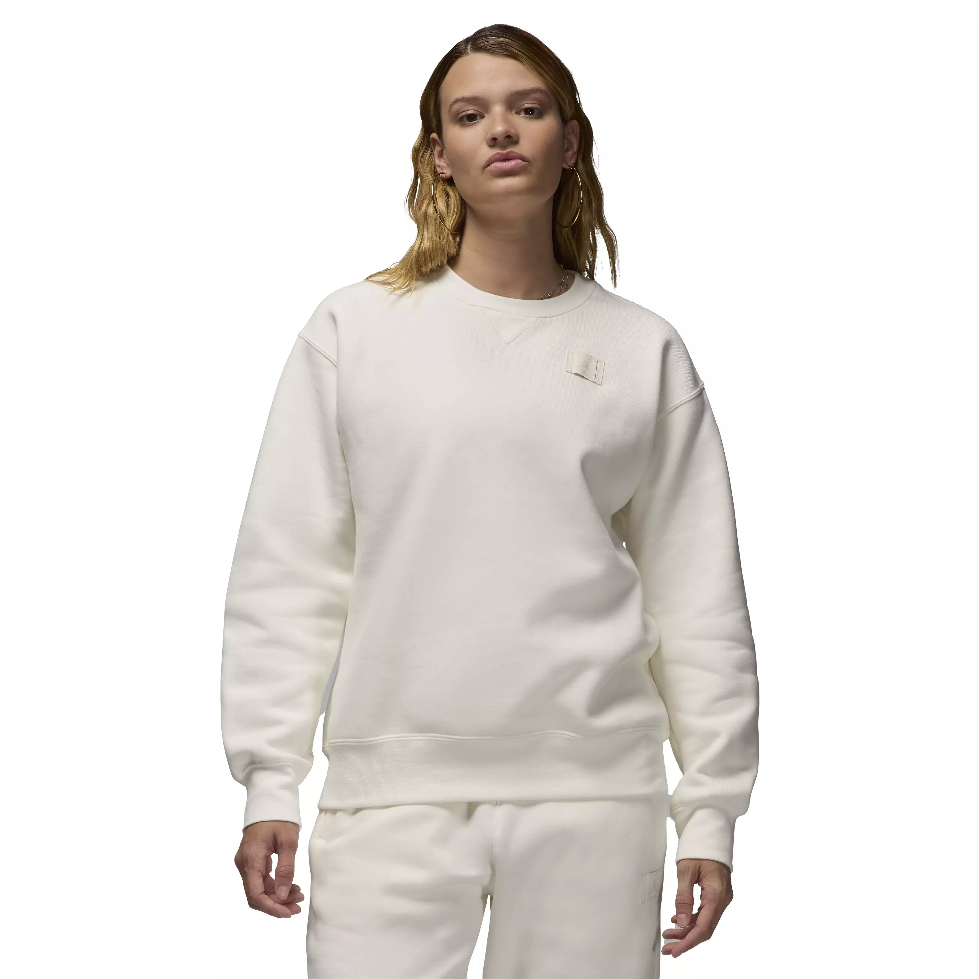 Jordan Women's Flight Fleece Crewneck Sweatshirt - WHITE