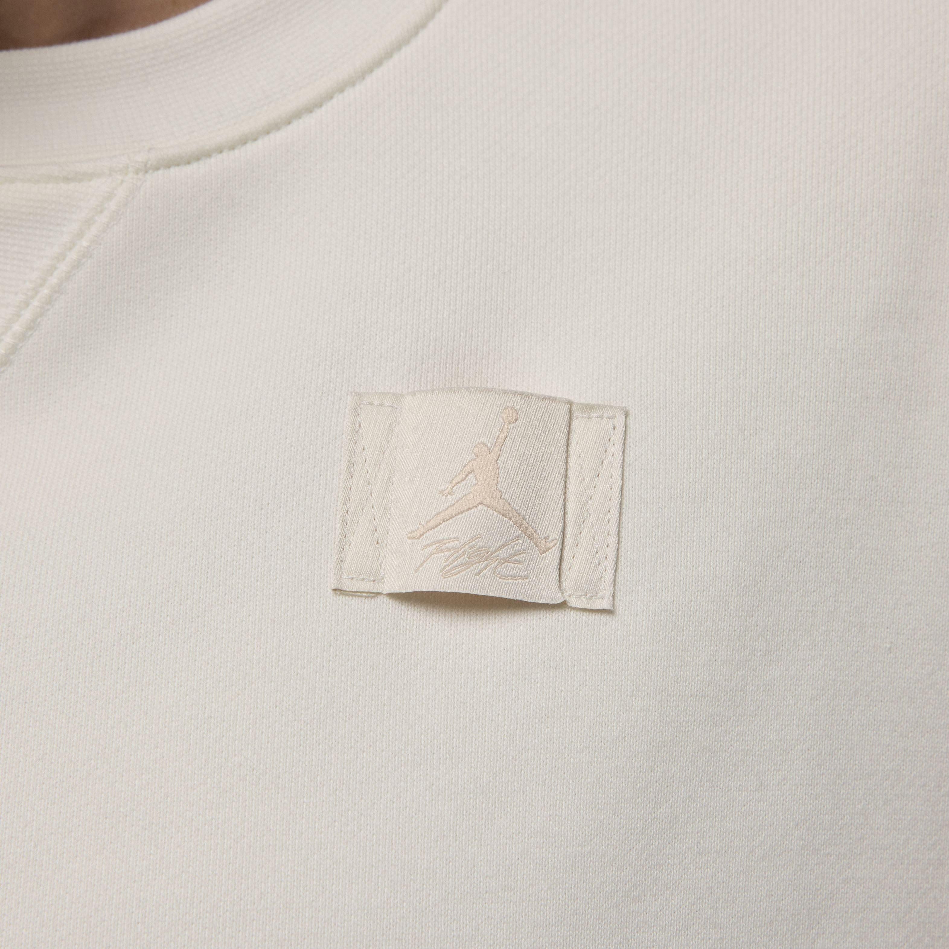 Jordan Women's Flight Fleece Crewneck Sweatshirt - WHITE Thumbnail View 4