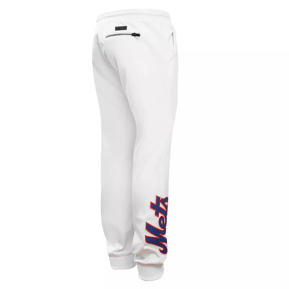 Pro Standard Men's MLB New York Mets Classic Chenille Joggers - WHITE