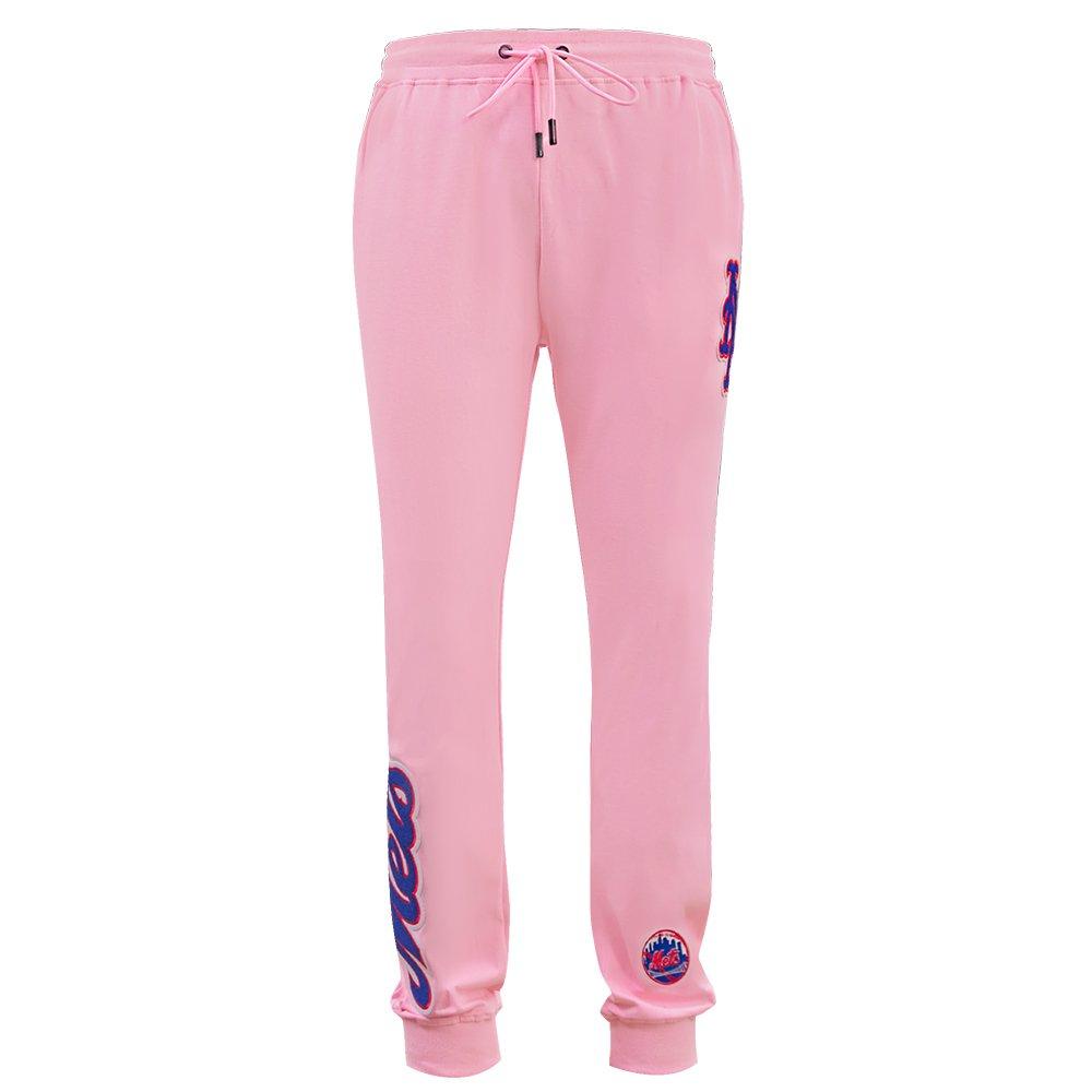 Pro Standard Men's MLB New York Mets Classic Chenille Joggers - PINK Thumbnail View 1