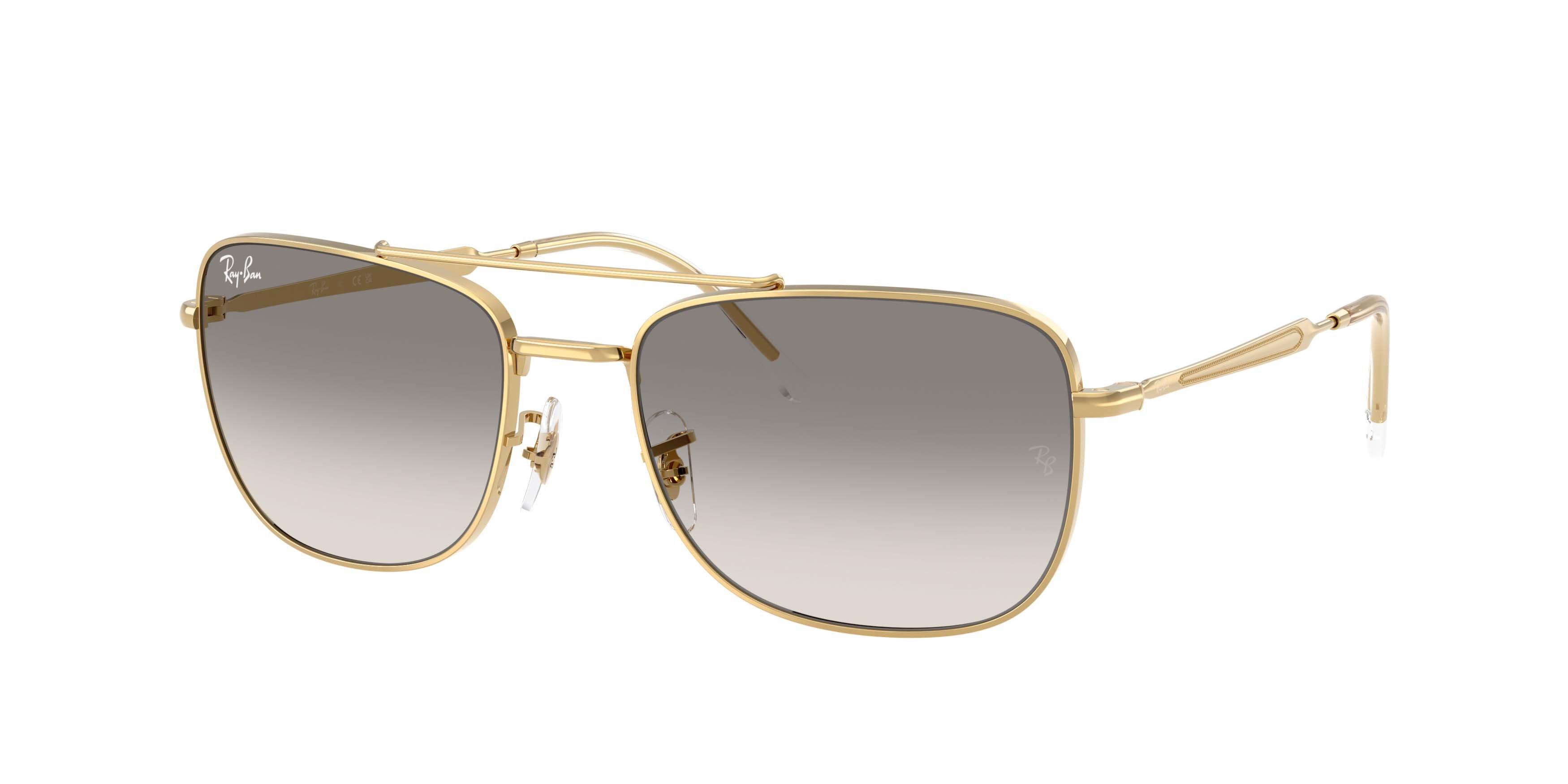 Ray-Ban RB3755 Clear Gradient Grey Sunglasses &ndash; Polished Arista Gold - GOLD/GREY Thumbnail View 1
