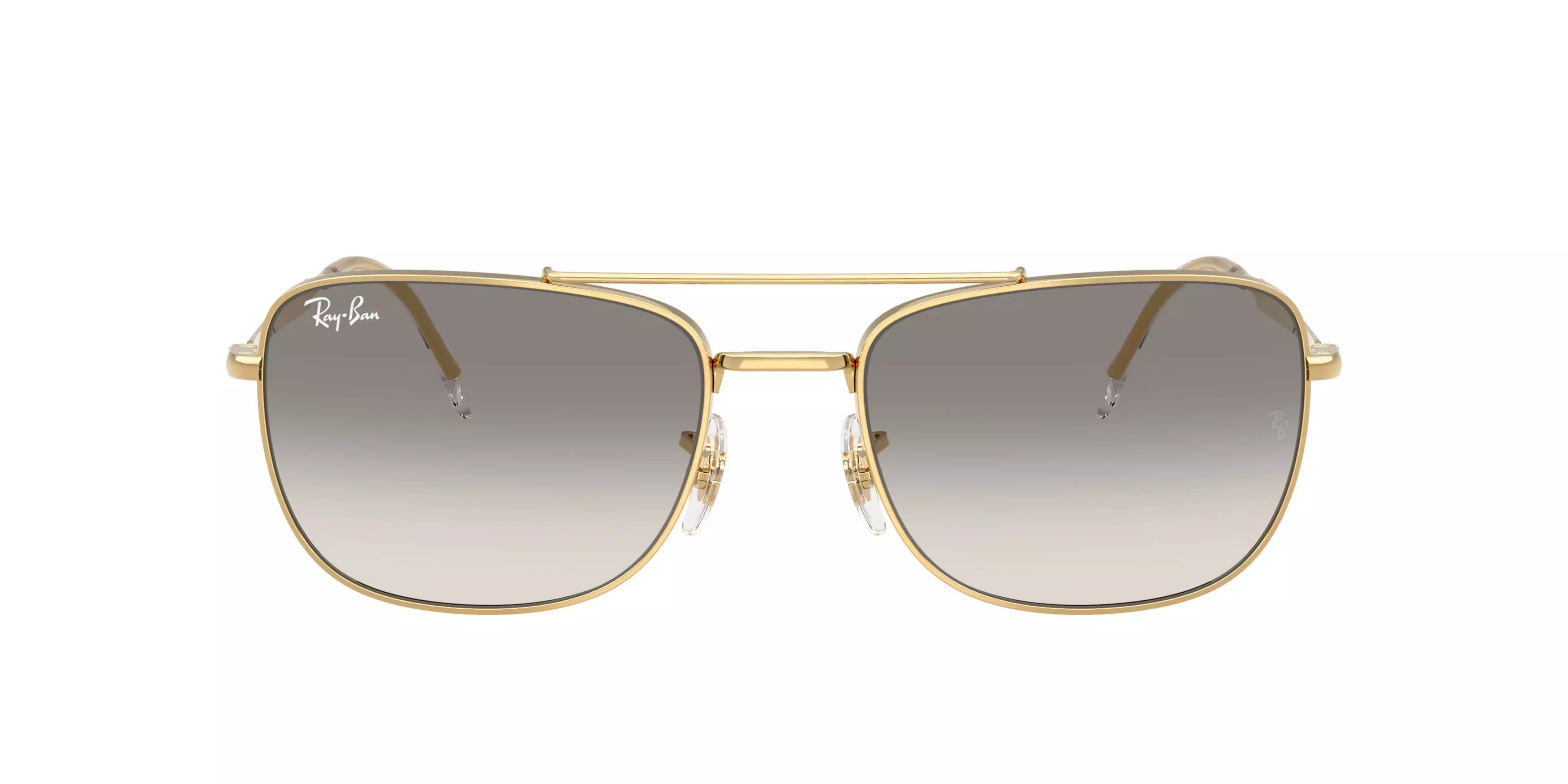 Ray-Ban RB3755 Clear Gradient Grey Sunglasses &ndash; Polished Arista Gold - GOLD/GREY