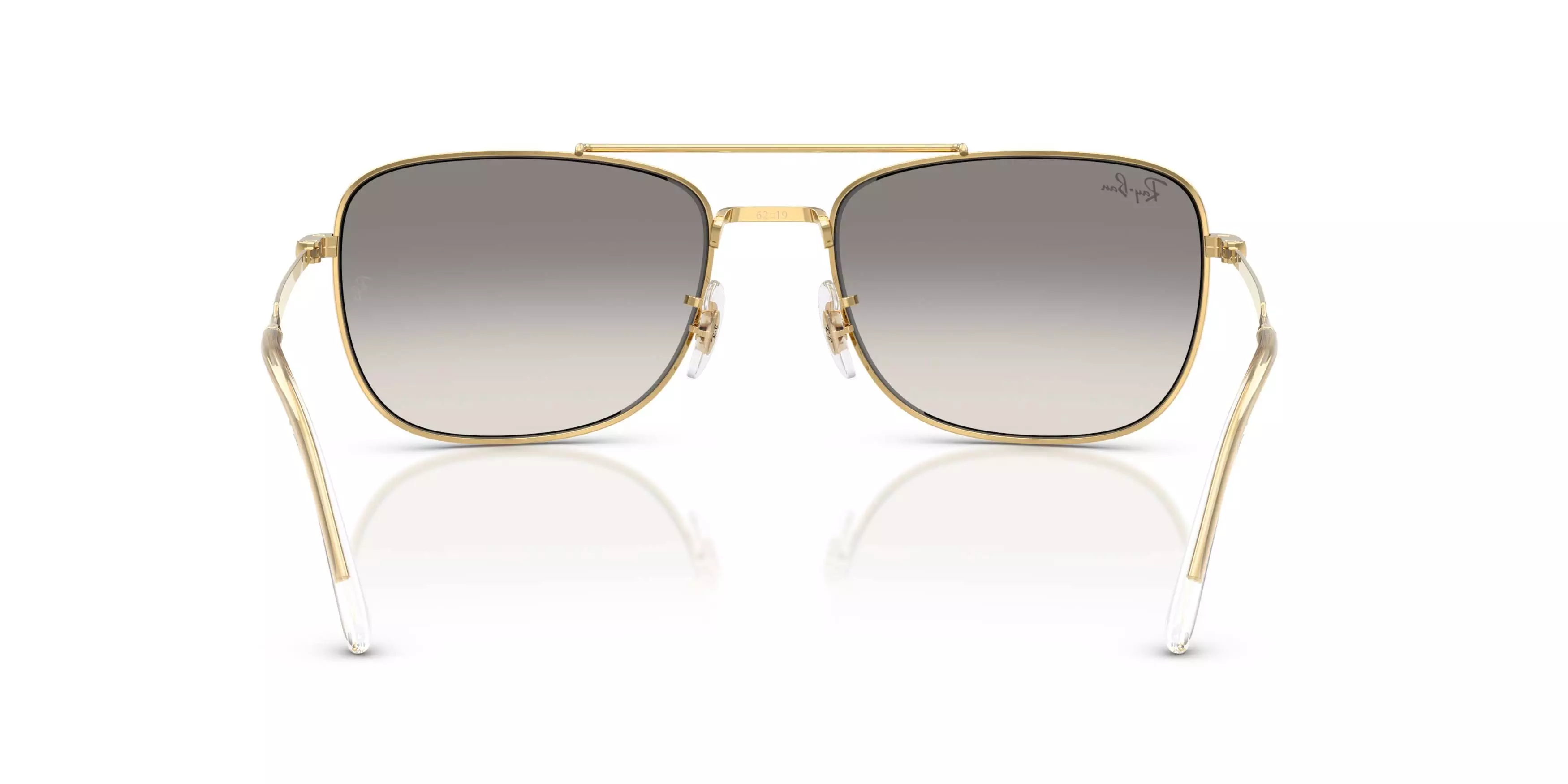 Ray-Ban RB3755 Clear Gradient Grey Sunglasses &ndash; Polished Arista Gold - GOLD/GREY