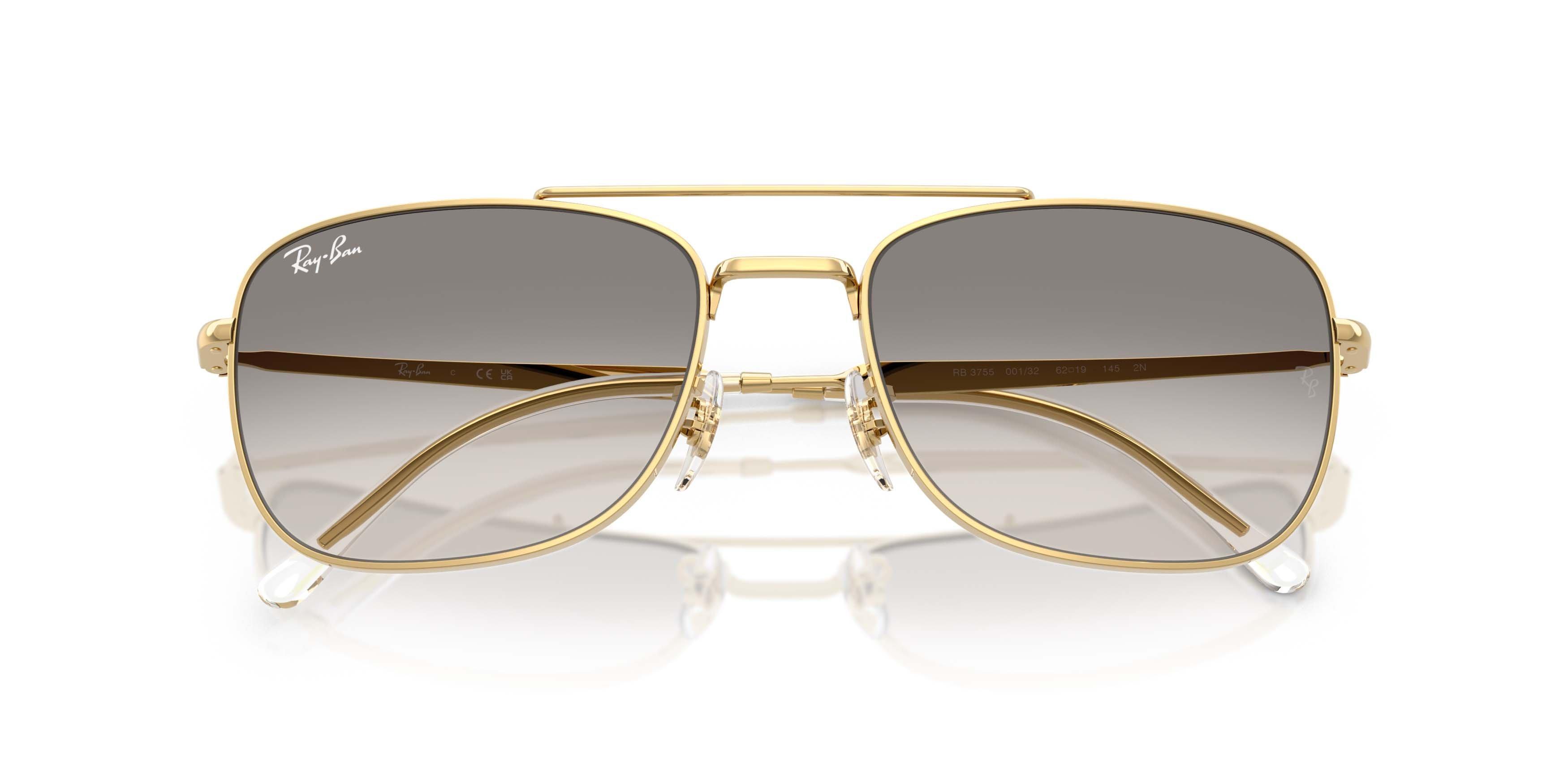 Ray-Ban RB3755 Clear Gradient Grey Sunglasses &ndash; Polished Arista Gold - GOLD/GREY Thumbnail View 5