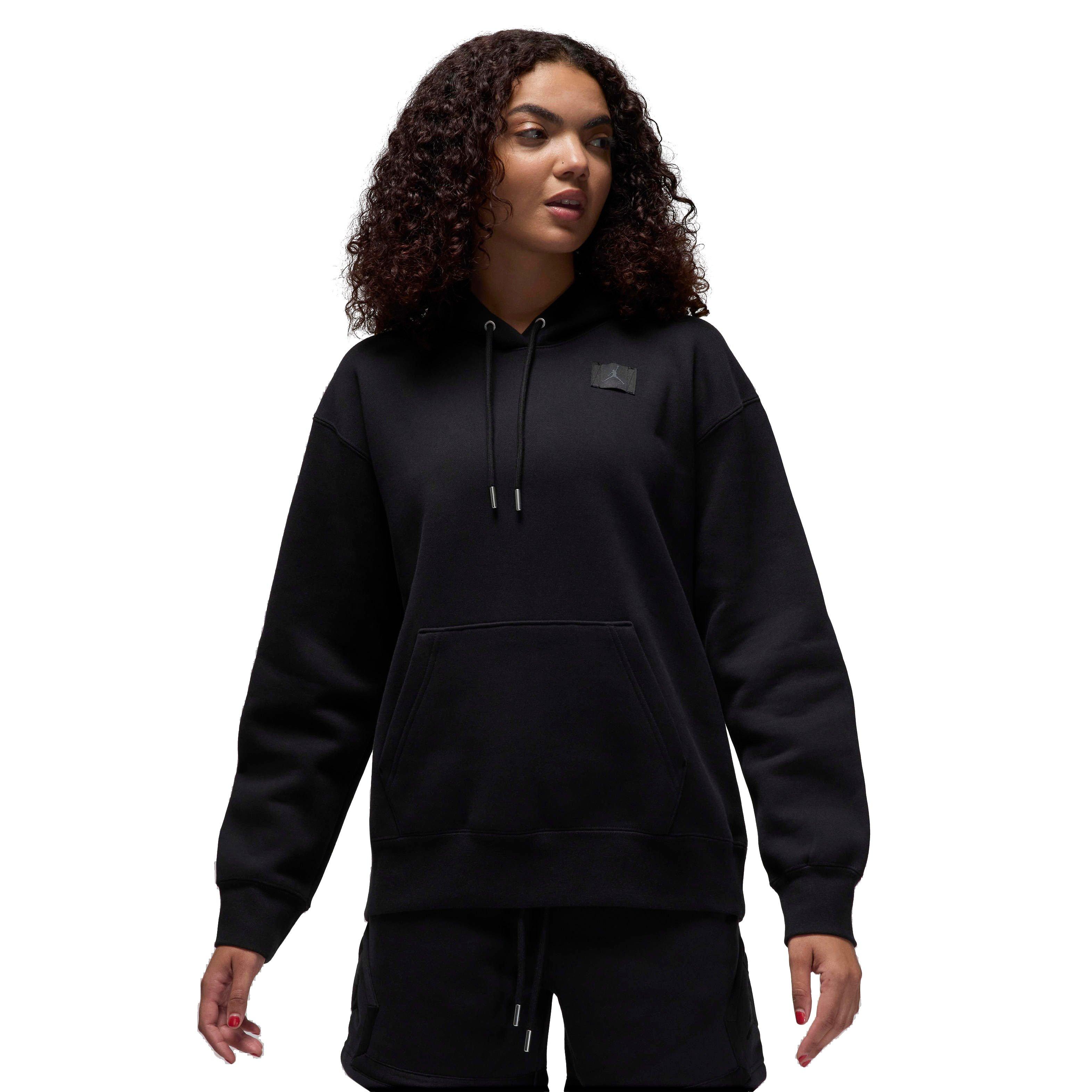 Jordan Women's Flight Fleece Pullover Hoodie - BLACK Thumbnail View 1