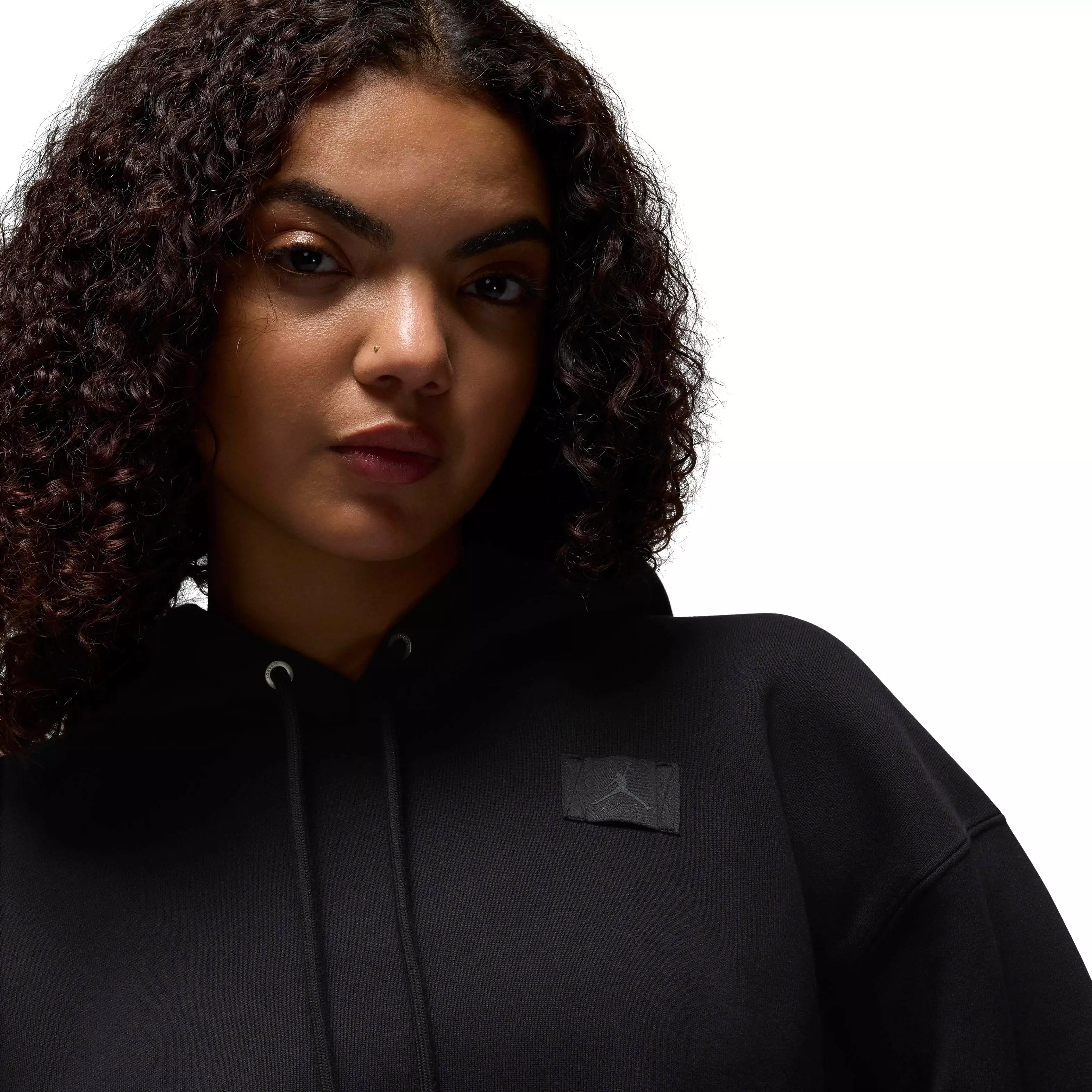 Jordan Women's Flight Fleece Pullover Hoodie - BLACK