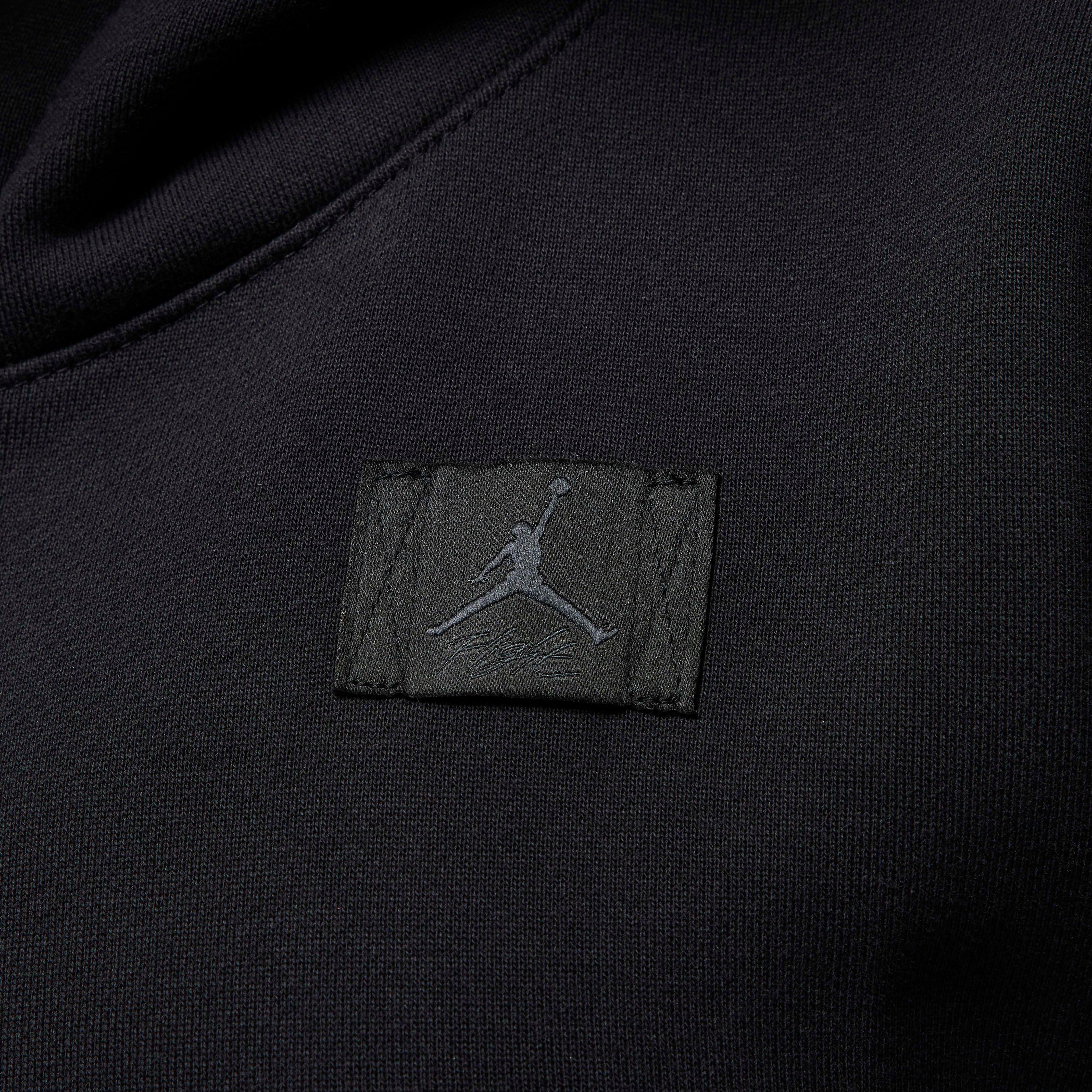 Jordan Women's Flight Fleece Pullover Hoodie - BLACK Thumbnail View 4