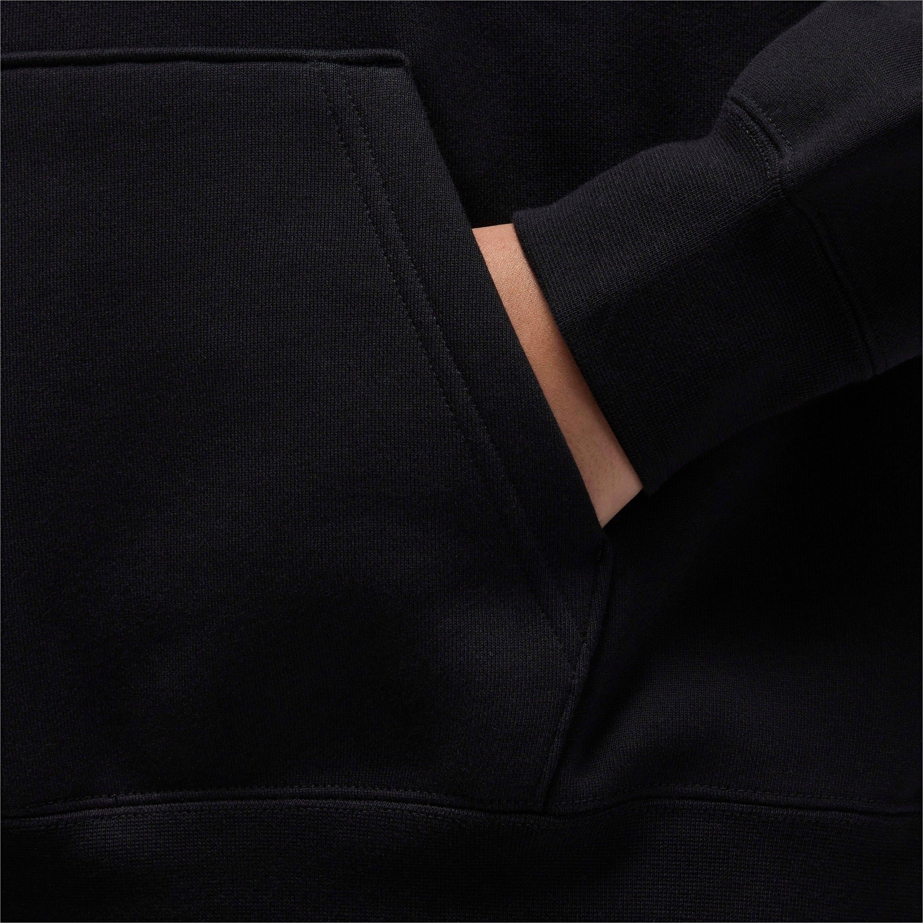 Jordan Women's Flight Fleece Pullover Hoodie - BLACK Thumbnail View 5