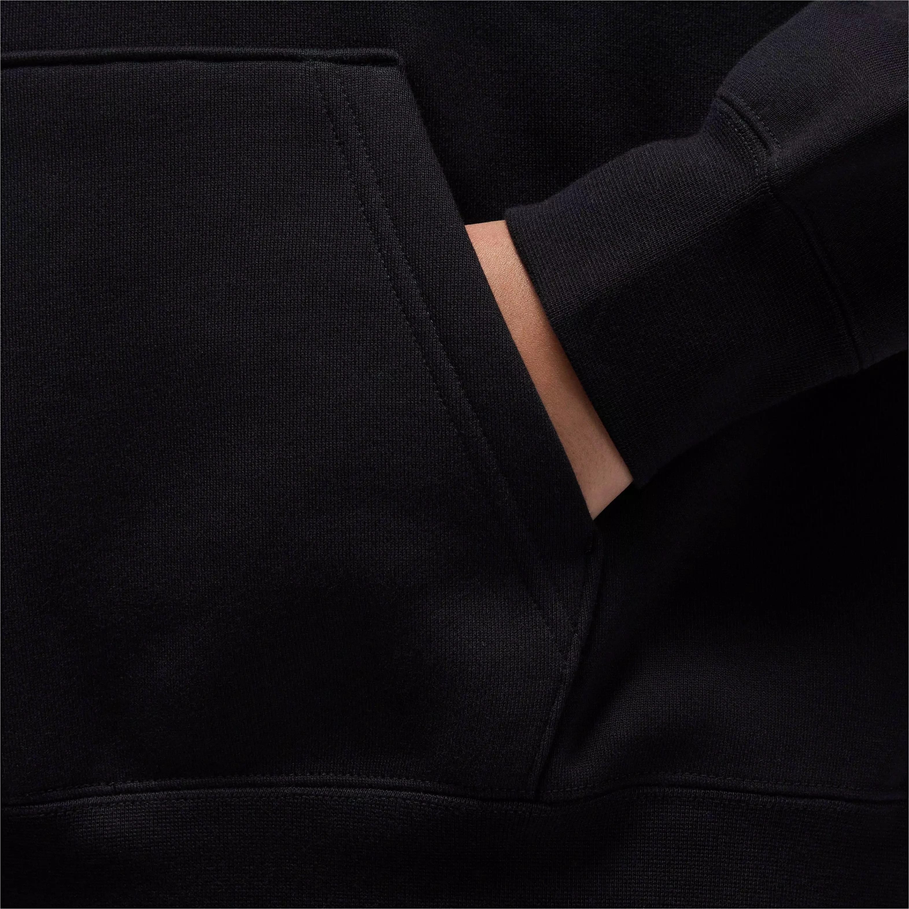 Jordan Women's Flight Fleece Pullover Hoodie - BLACK