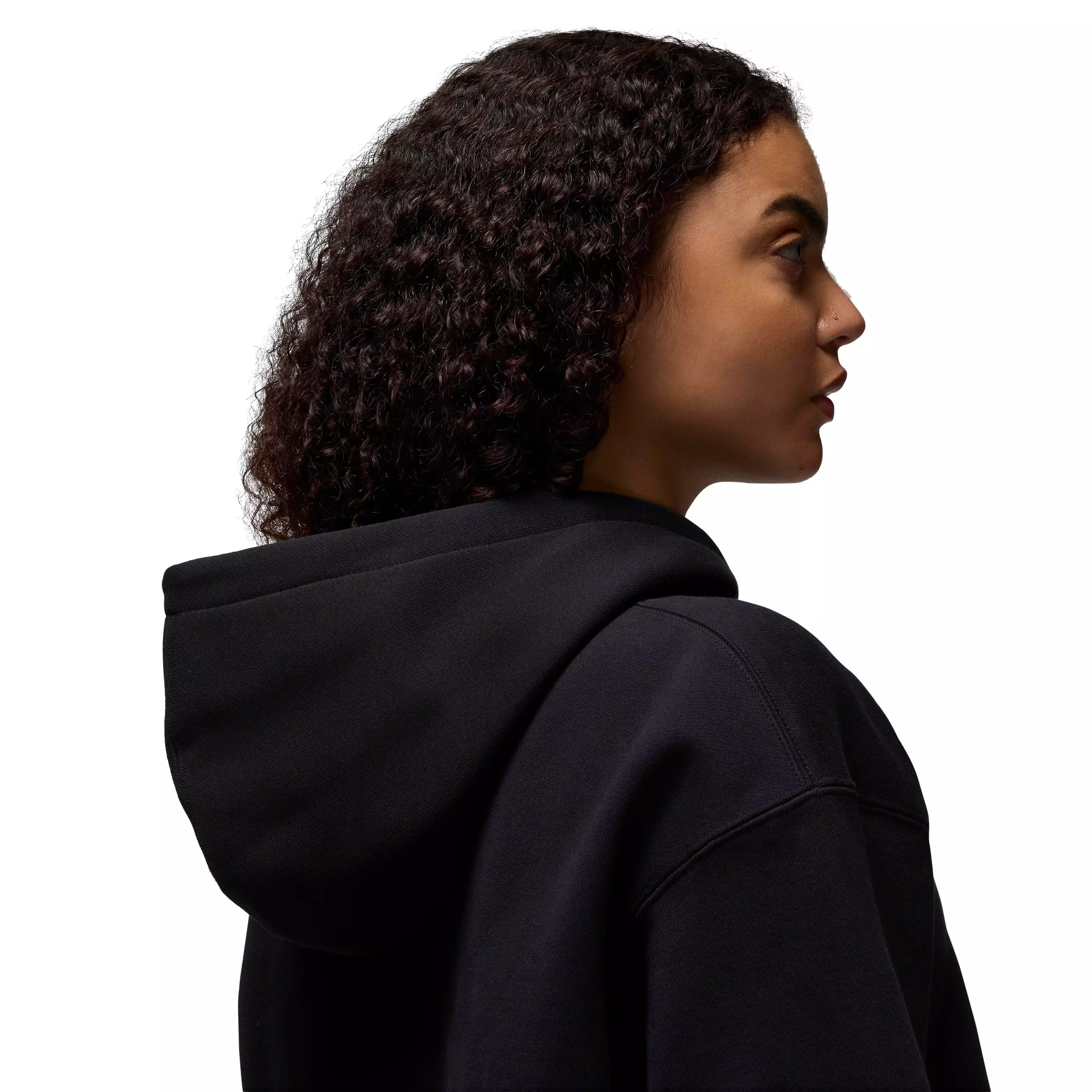 Jordan Women's Flight Fleece Pullover Hoodie - BLACK