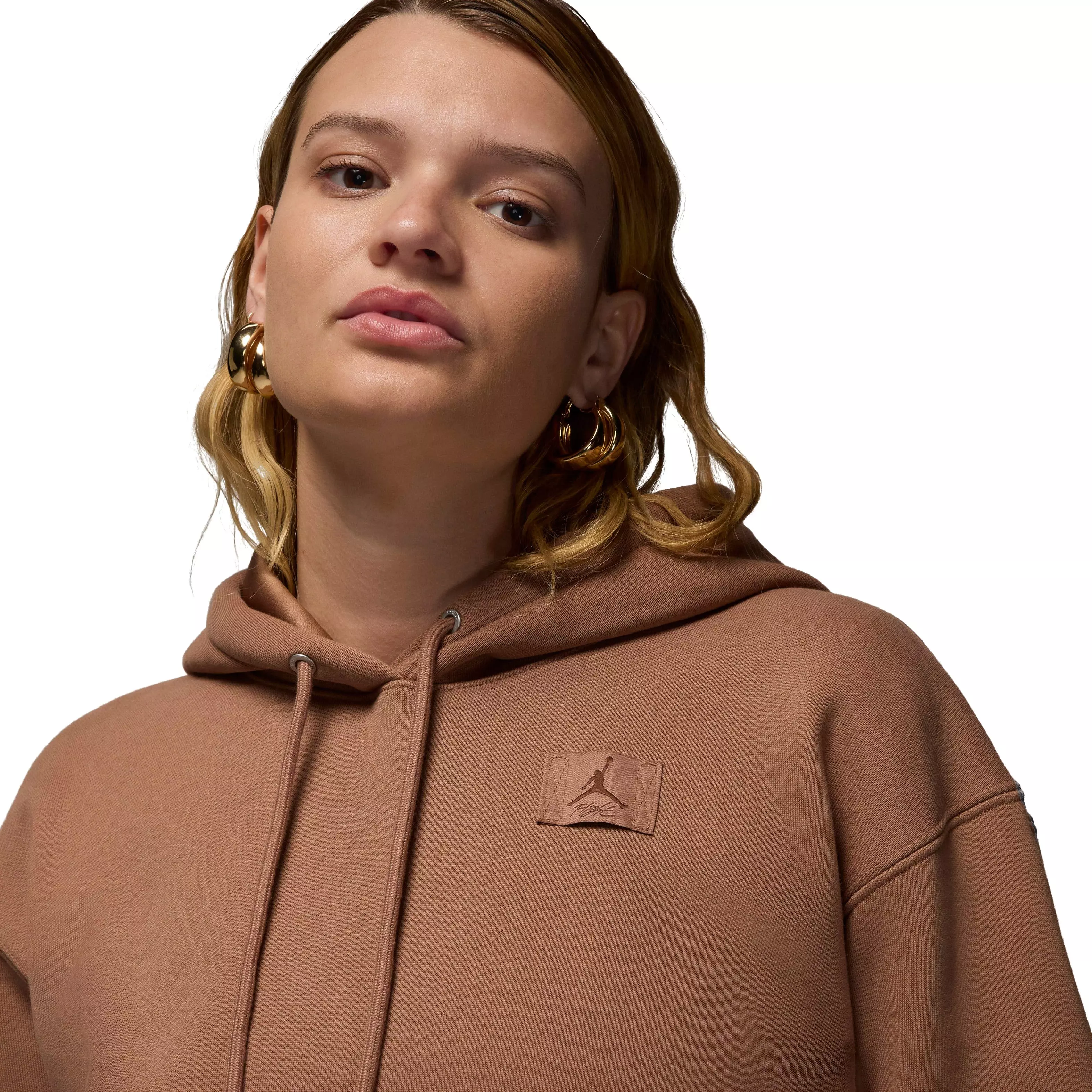Jordan Women's Flight Fleece Pullover Hoodie - BROWN