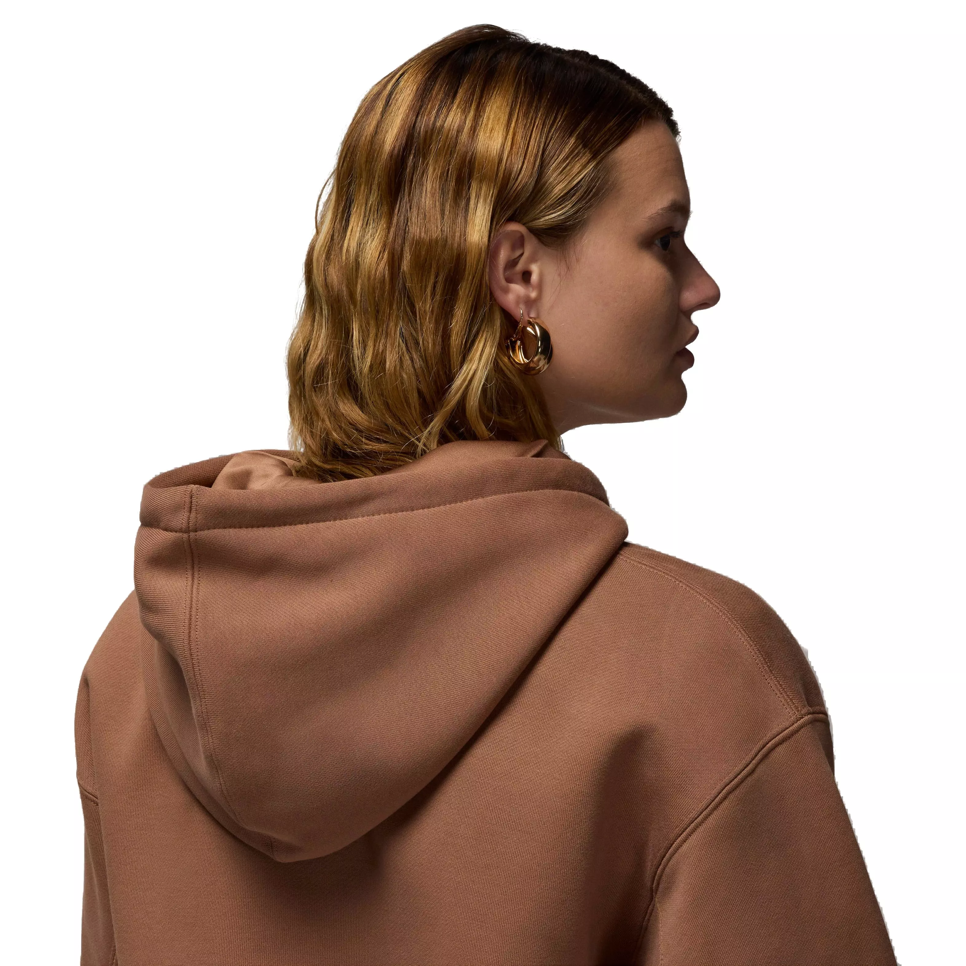 Jordan Women's Flight Fleece Pullover Hoodie - BROWN