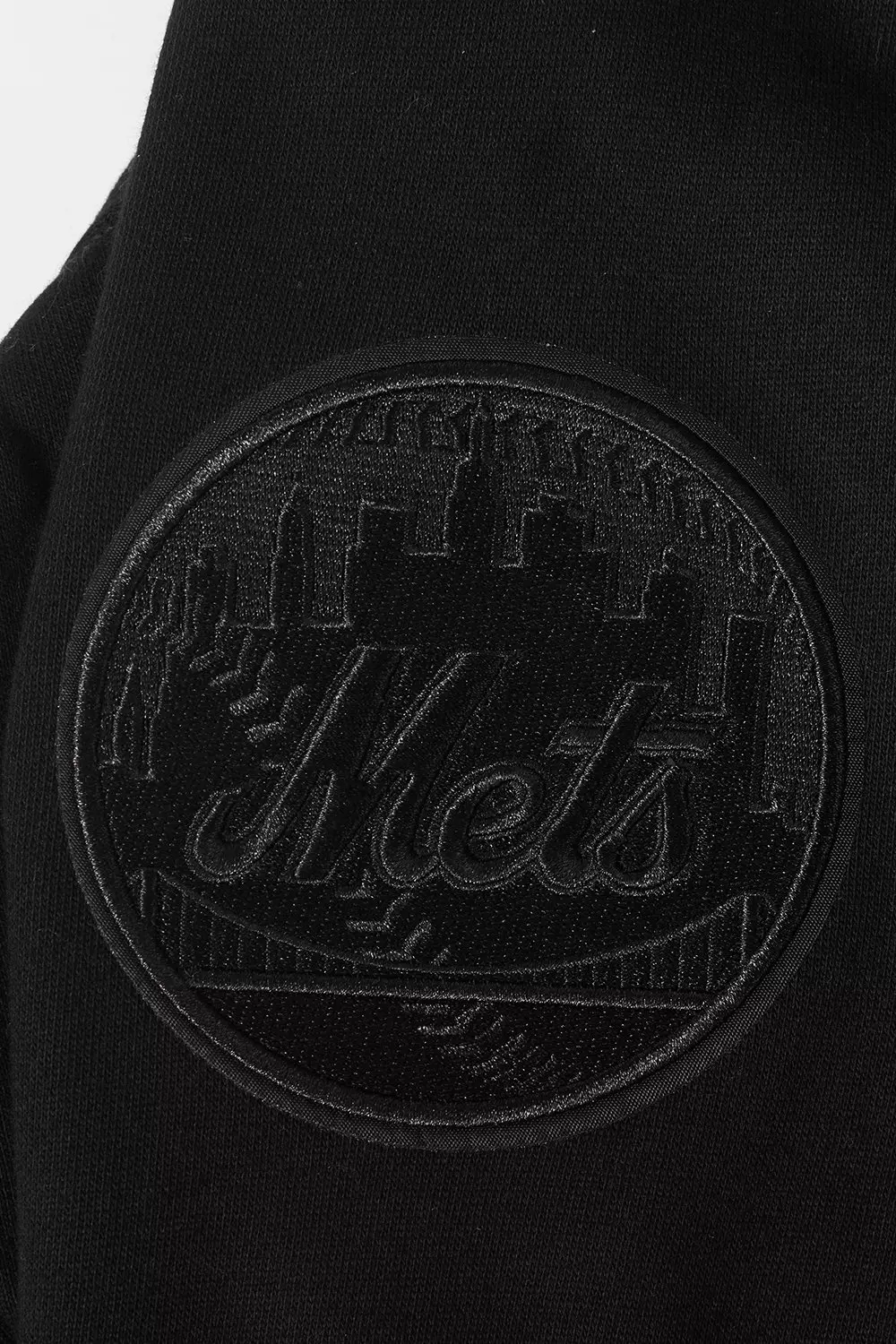 Pro Standard Men's MLB New York Mets Neutral Drop Shoulder Pullover Hoodie - BLACK