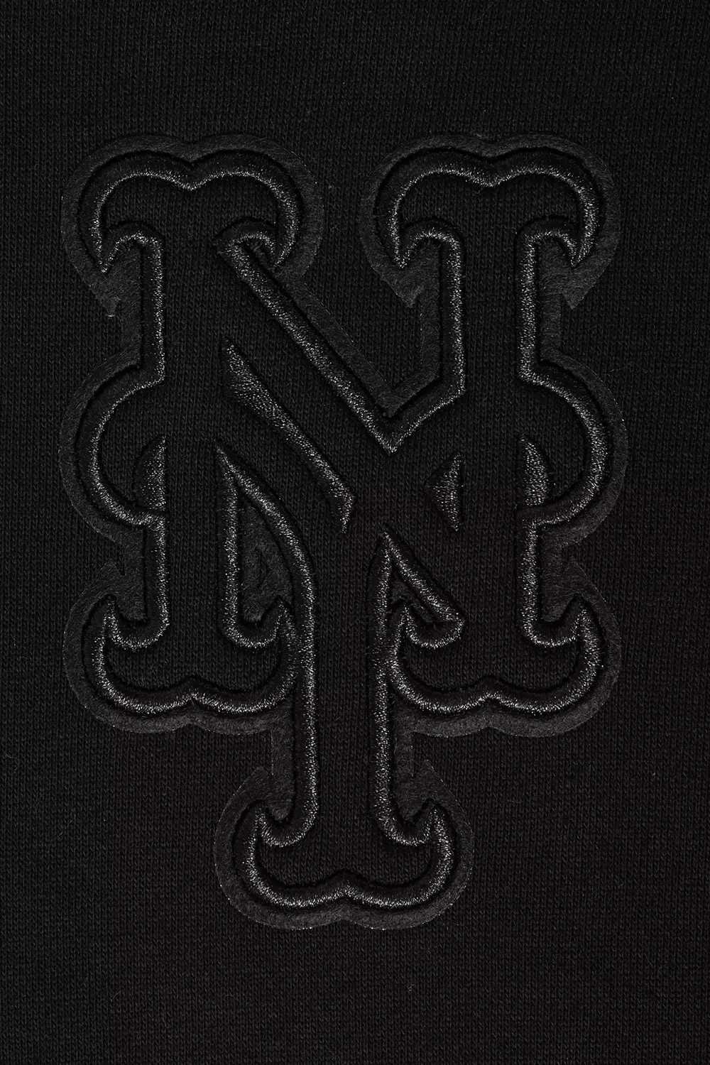 Pro Standard Men's MLB New York Mets Neutral Drop Shoulder Pullover Hoodie - BLACK