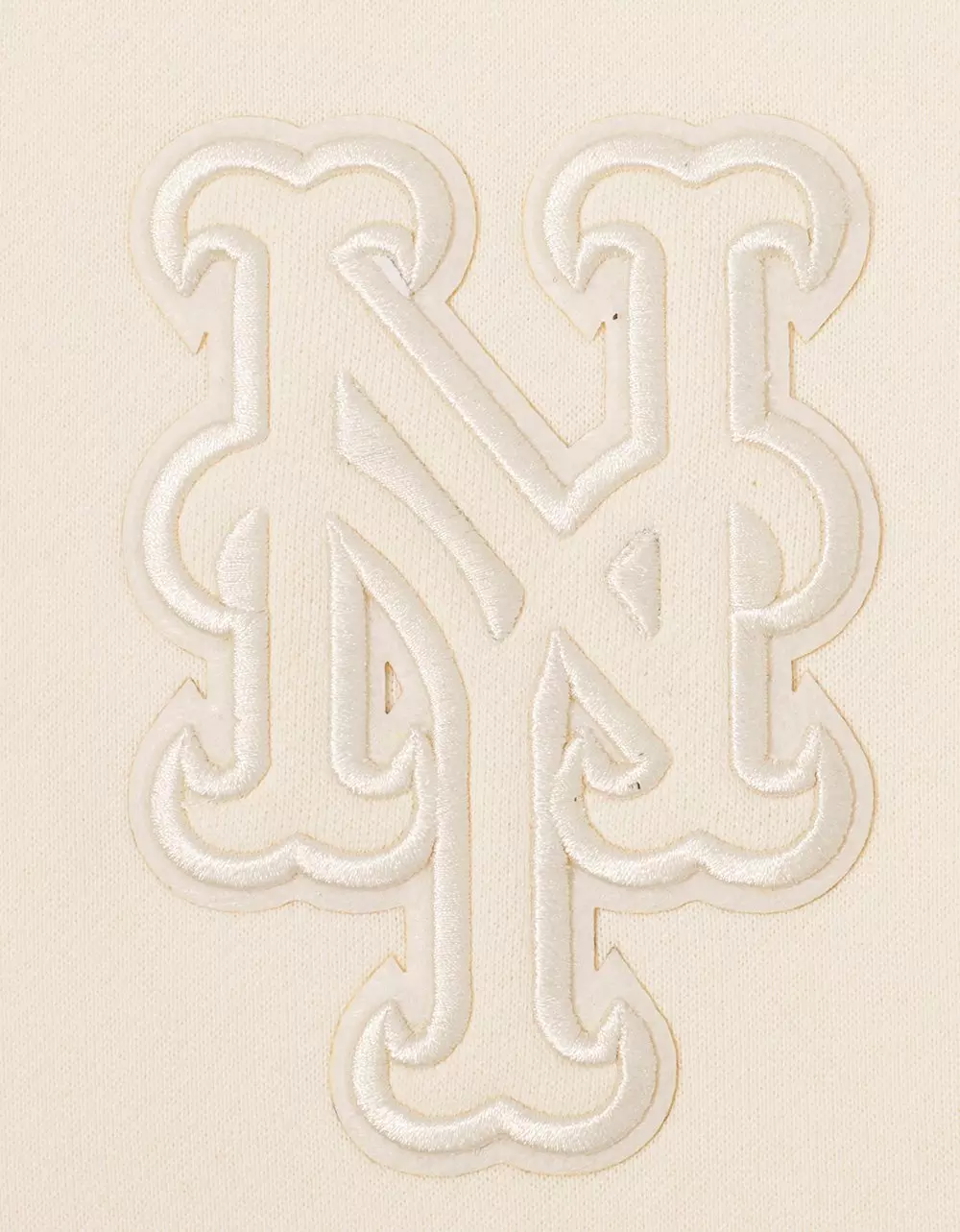 Pro Standard Men's MLB New York Mets Neutral Drop Shoulder Pullover Hoodie - CREAM