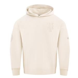 Pro Standard Men's MLB New York Mets Neutral Drop Shoulder Pullover Hoodie