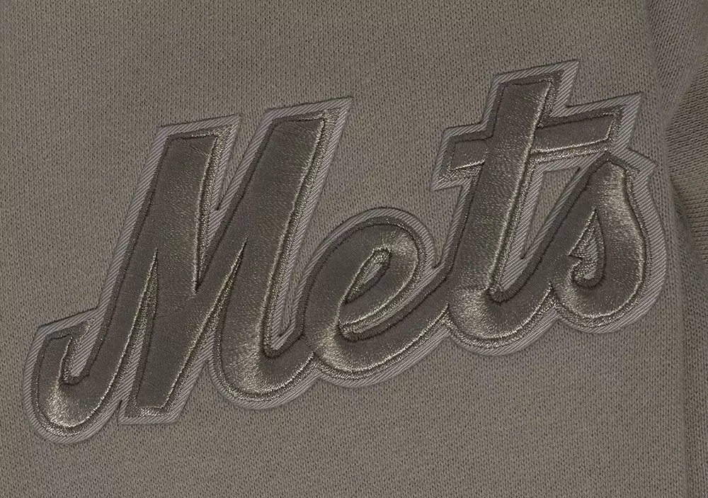 Pro Standard Men's MLB New York Mets Neutral Drop Shoulder Pullover Hoodie - DK BROWN