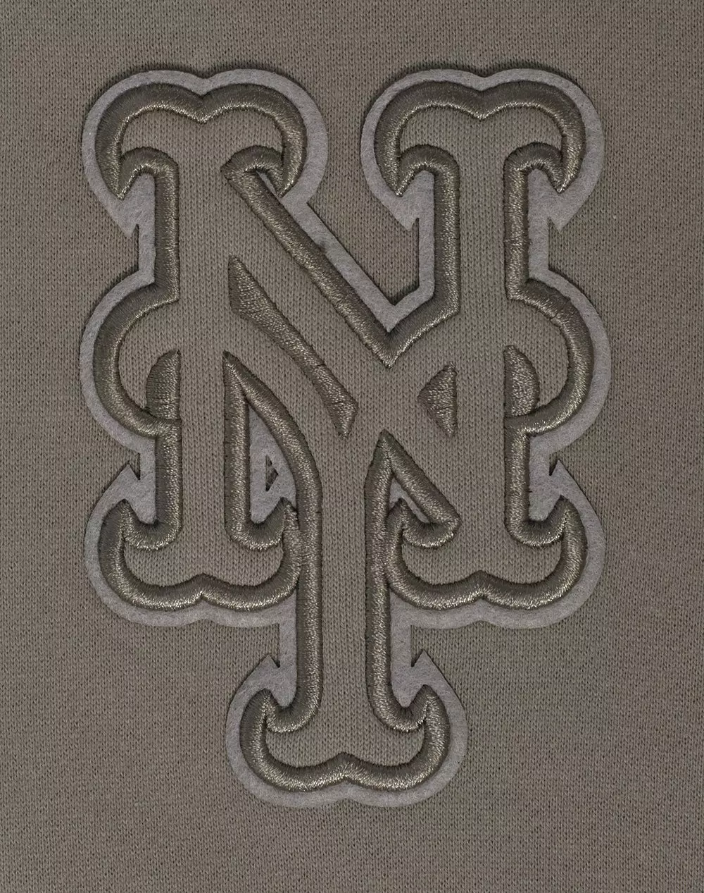 Pro Standard Men's MLB New York Mets Neutral Drop Shoulder Pullover Hoodie - DK BROWN