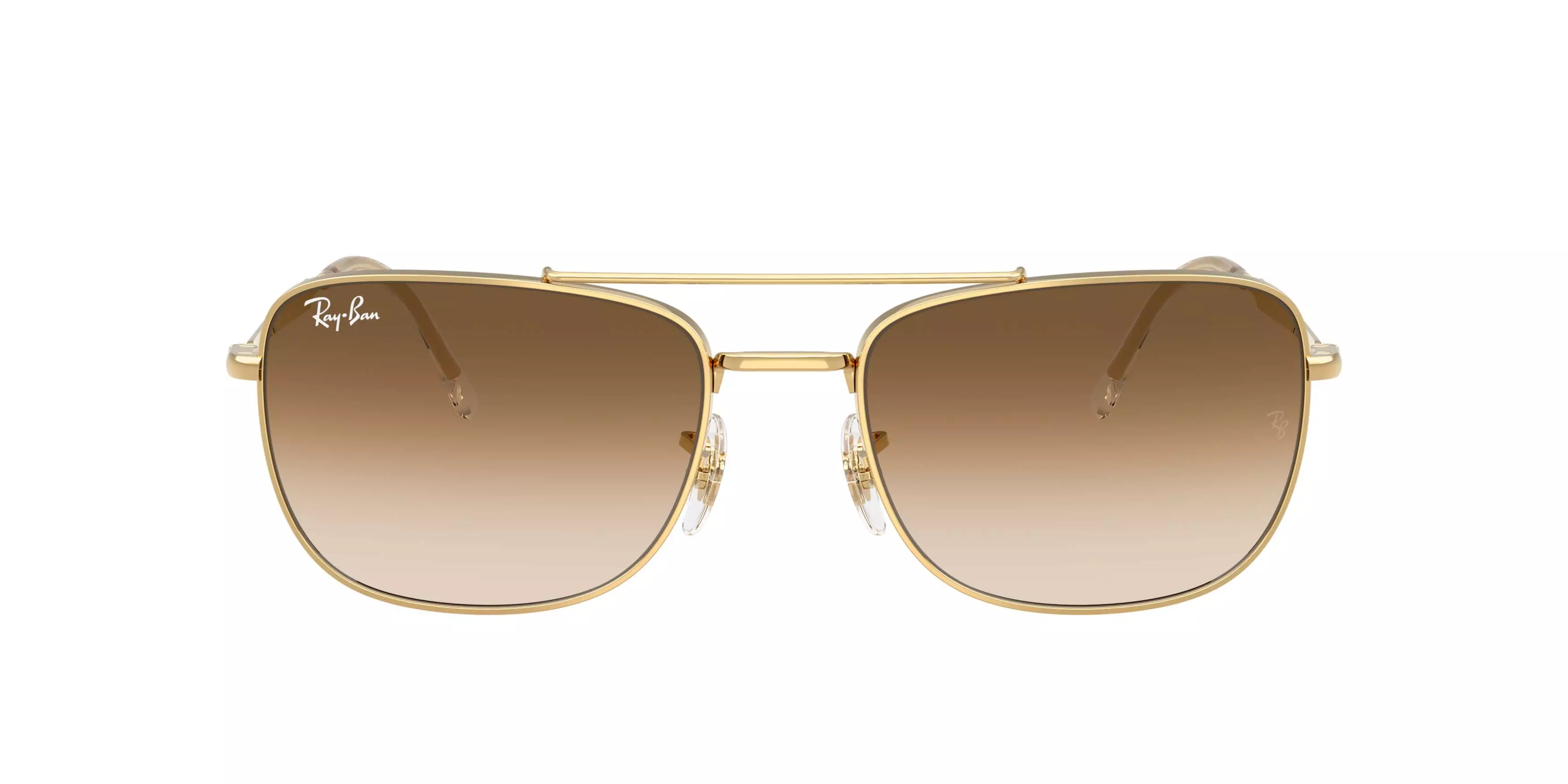 Ray-Ban RB3755 Clear Gradient Brown Sunglasses &ndash; Polished Arista Gold - GOLD/BROWN