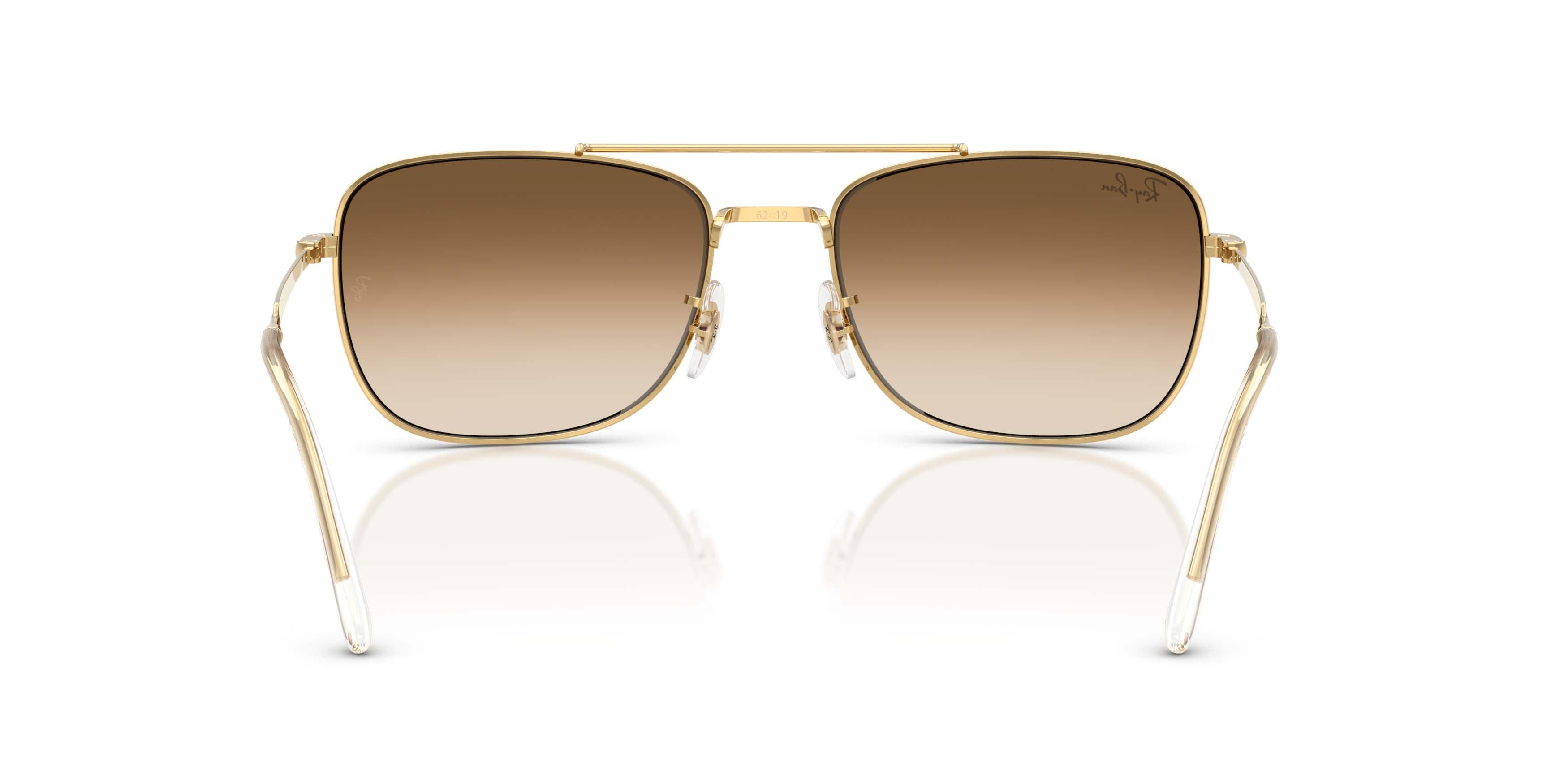 Ray-Ban RB3755 Clear Gradient Brown Sunglasses &ndash; Polished Arista Gold - GOLD/BROWN Thumbnail View 4