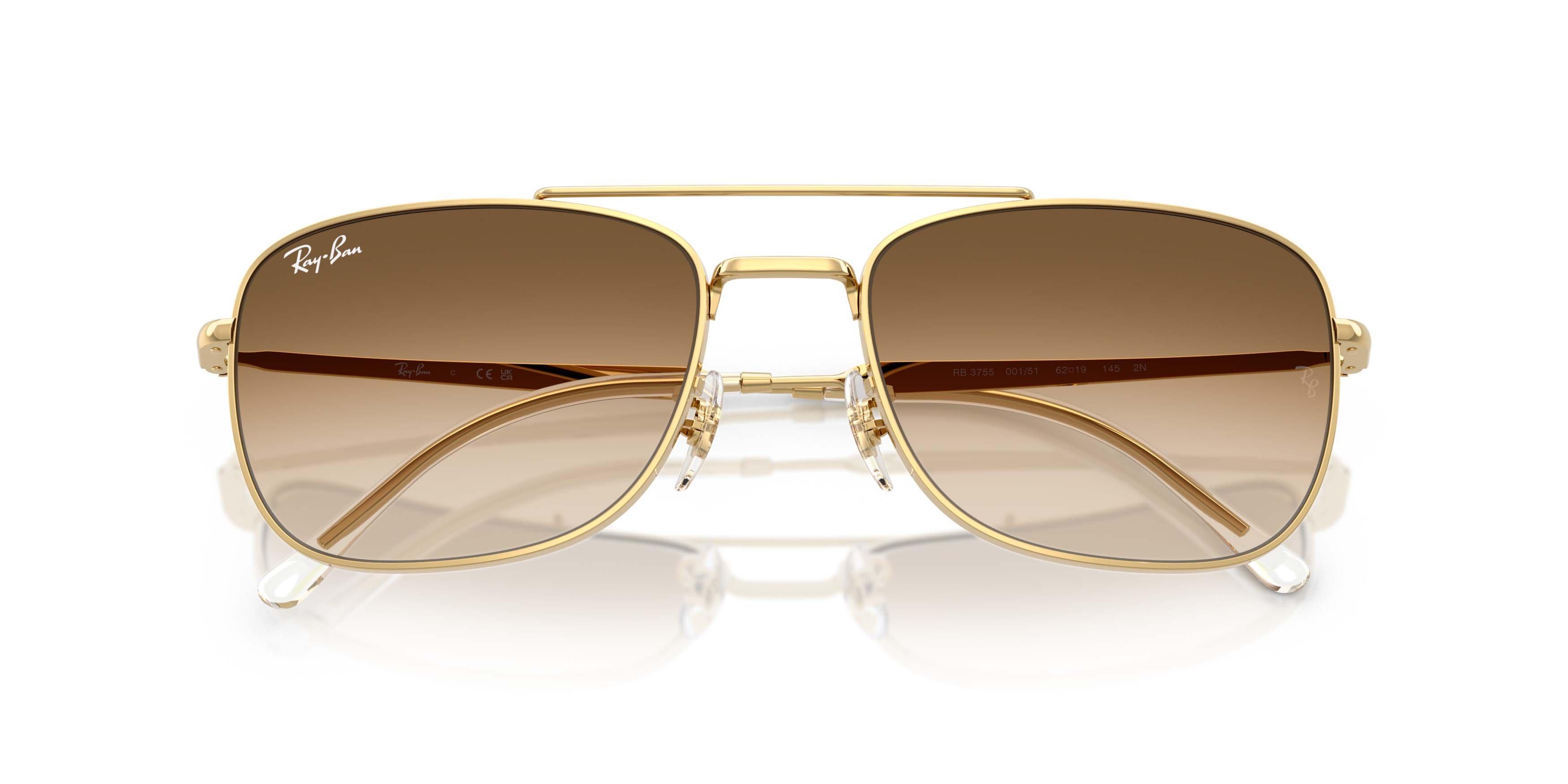 Ray-Ban RB3755 Clear Gradient Brown Sunglasses &ndash; Polished Arista Gold - GOLD/BROWN Thumbnail View 5