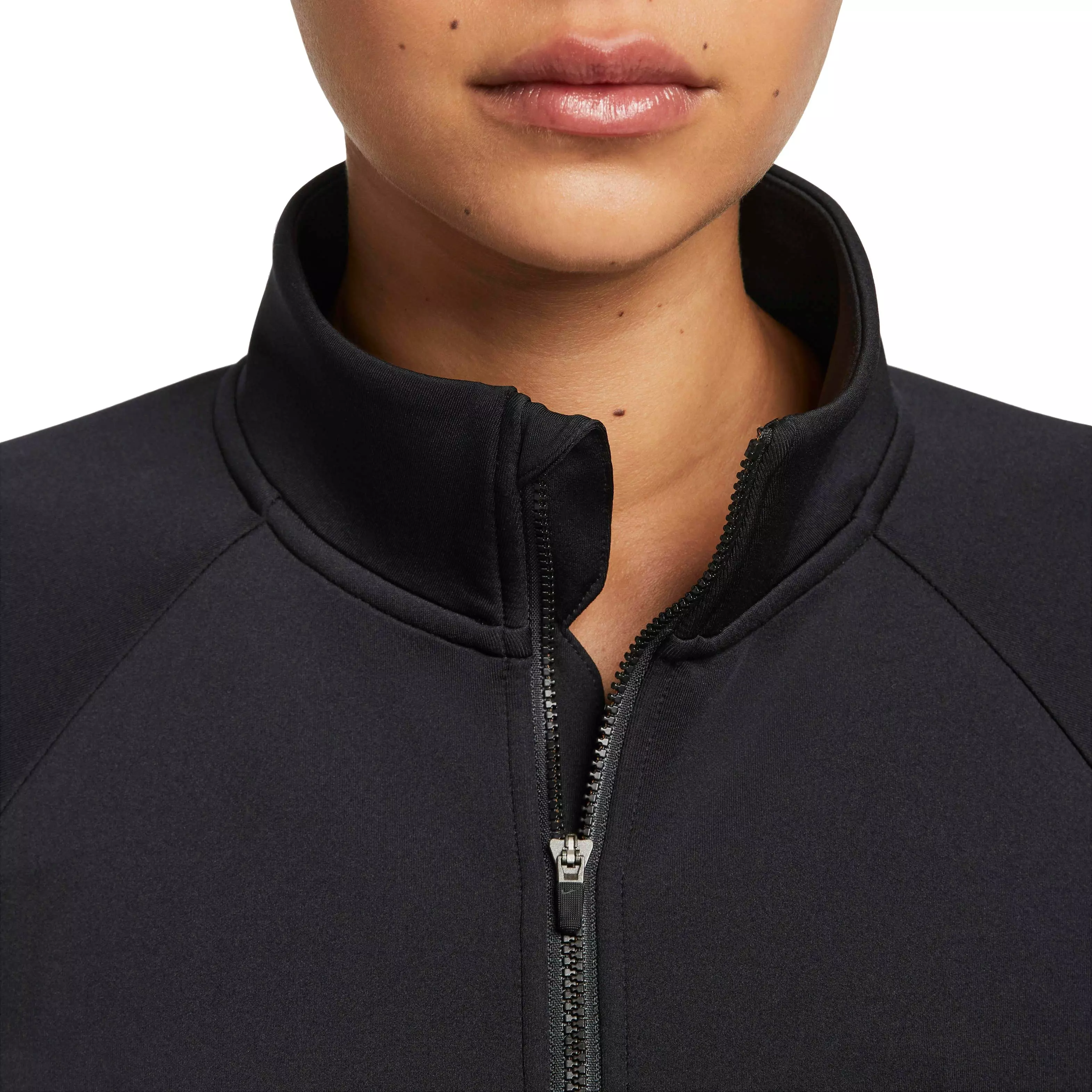 Nike Women's Dri-FIT Prima 1/2 Zip Training Top - Black - BLACK