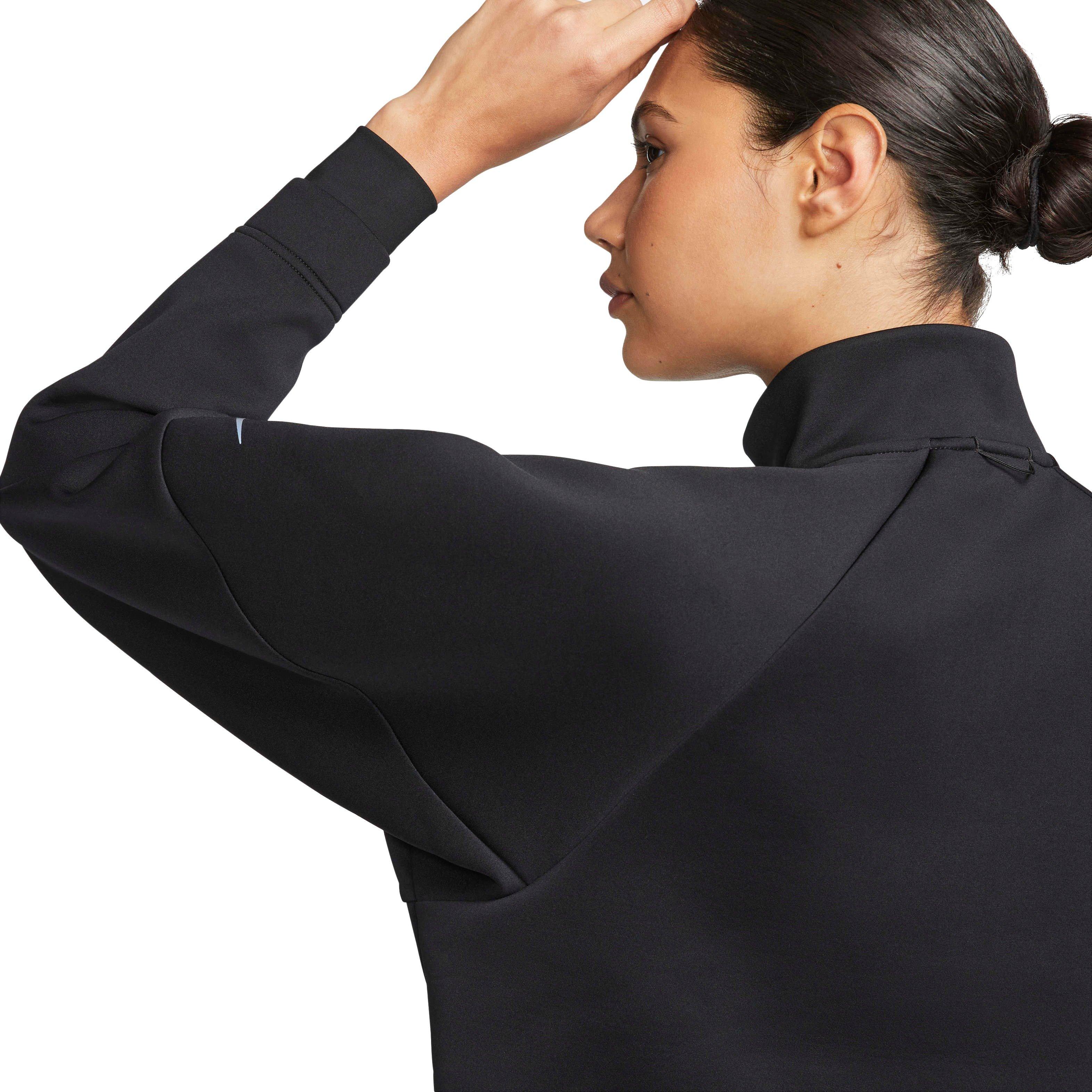 Nike Women's Dri-FIT Prima 1/2 Zip Training Top - Black - BLACK Thumbnail View 5