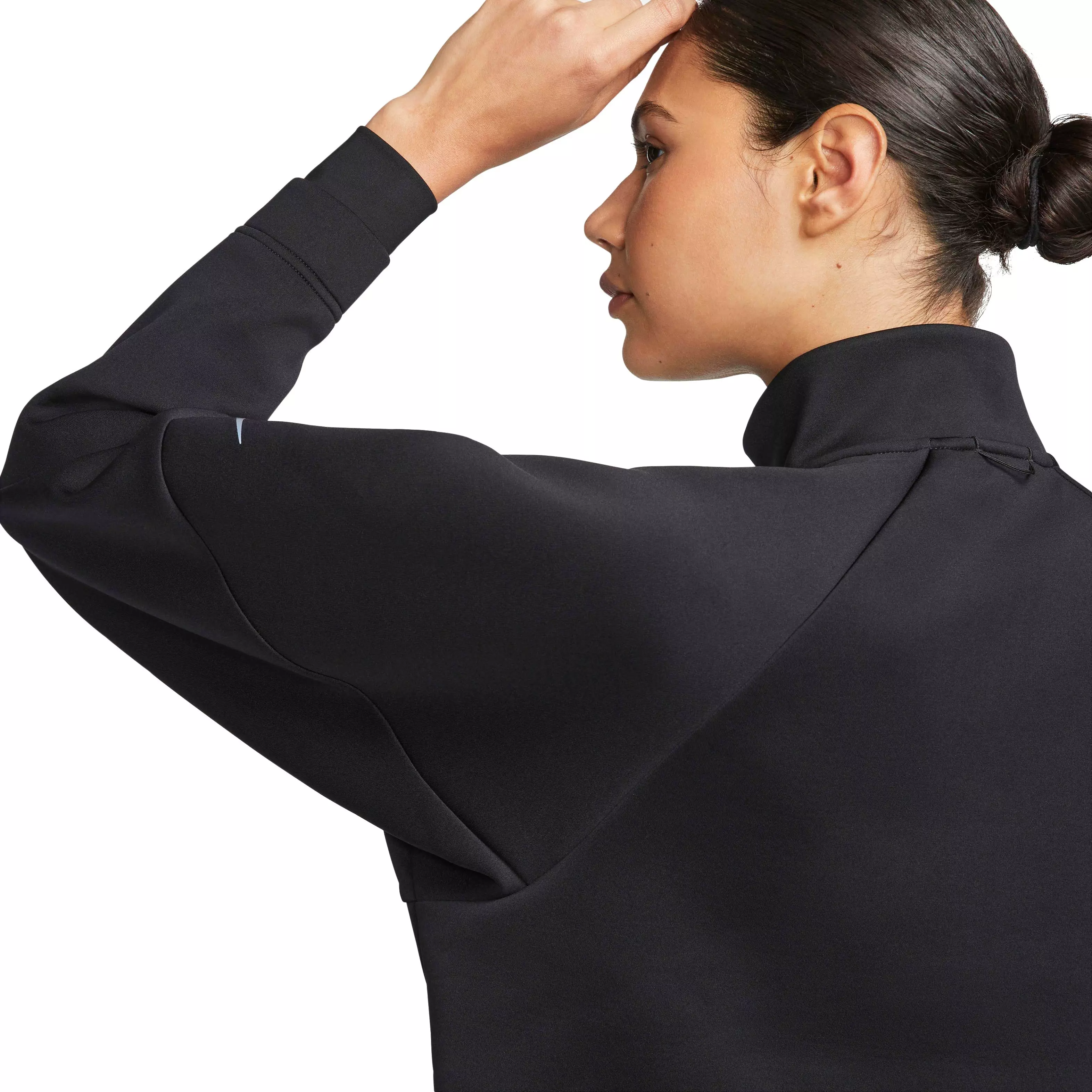 Nike Women's Dri-FIT Prima 1/2 Zip Training Top - Black - BLACK