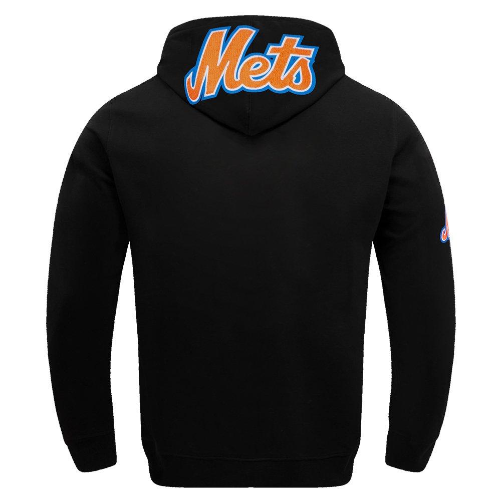 Pro Standard Men's MLB New York Mets Chenille Pullover Hoodie - BLACK Thumbnail View 2