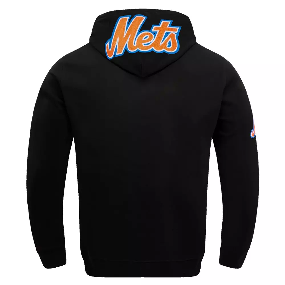 Pro Standard Men's MLB New York Mets Chenille Pullover Hoodie - BLACK