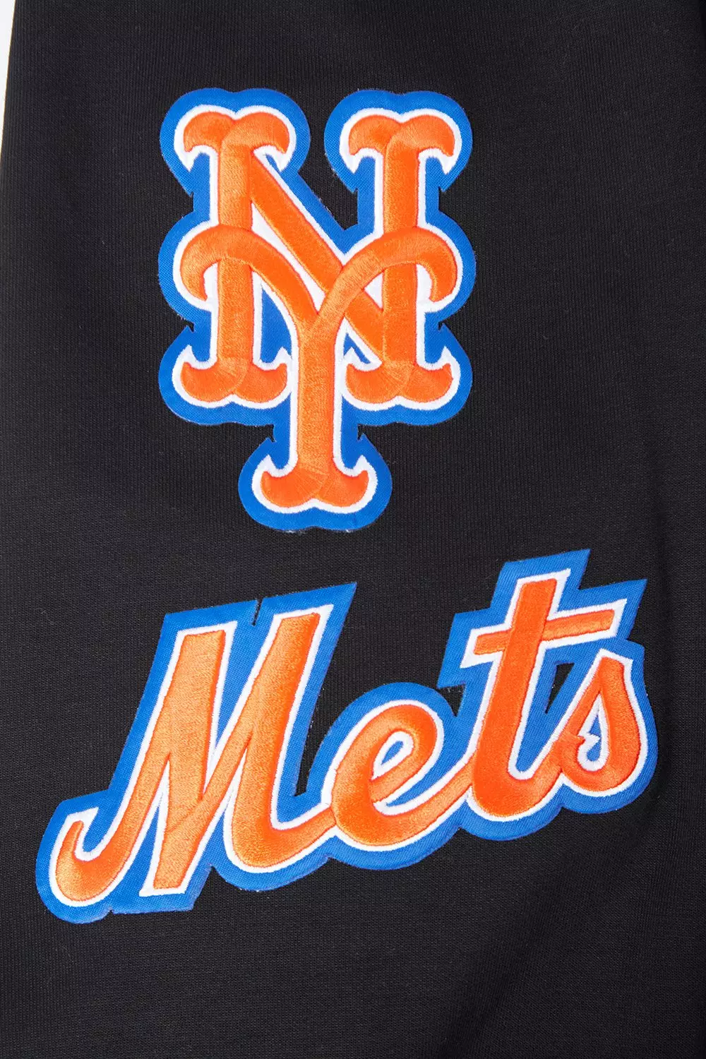 Pro Standard Men's MLB New York Mets Chenille Pullover Hoodie - BLACK