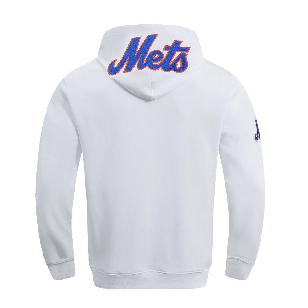 Pro Standard Men's MLB New York Mets Chenille Pullover Hoodie - WHITE Thumbnail View 2