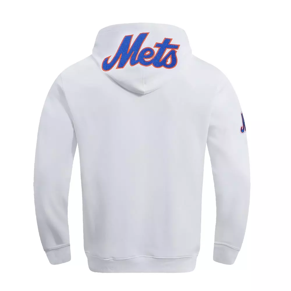 Pro Standard Men's MLB New York Mets Chenille Pullover Hoodie - WHITE