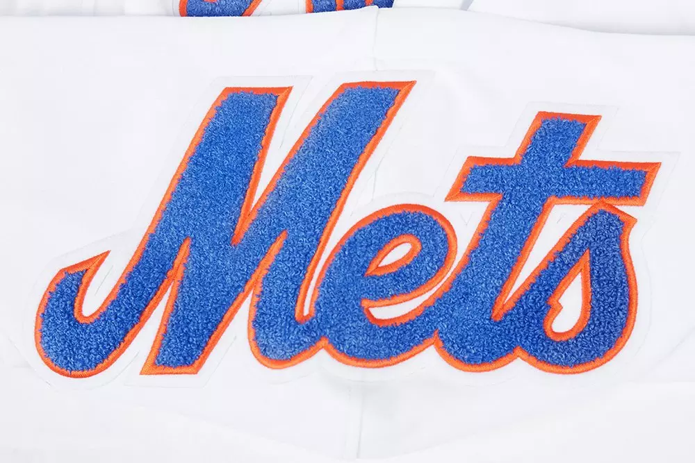 Pro Standard Men's MLB New York Mets Chenille Pullover Hoodie - WHITE